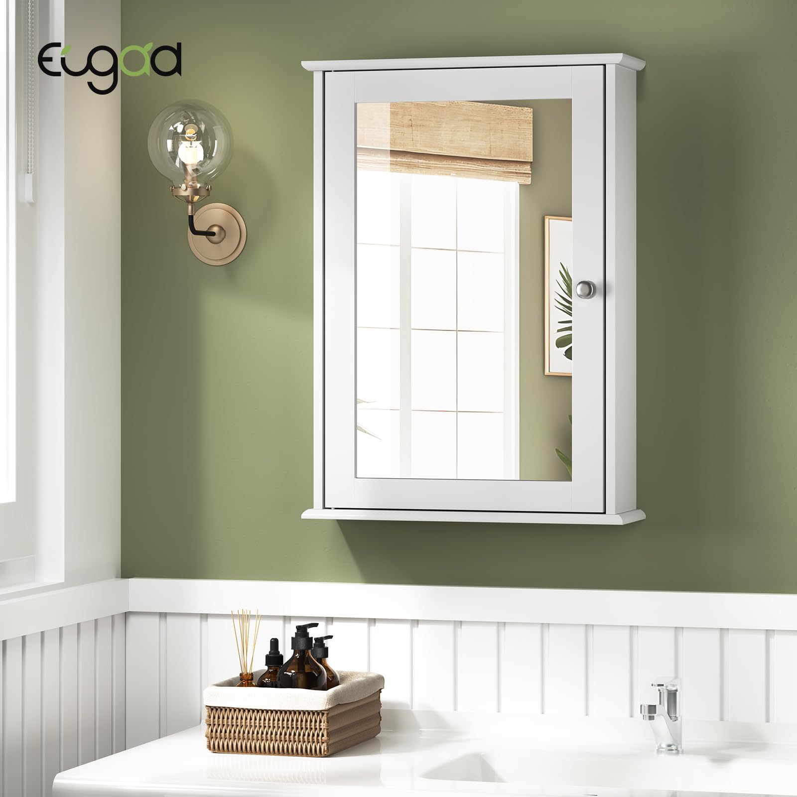 eugad-aufbewahrung-spiegelschrank-wei-42x58-5x12-h-ngeschrank image 2