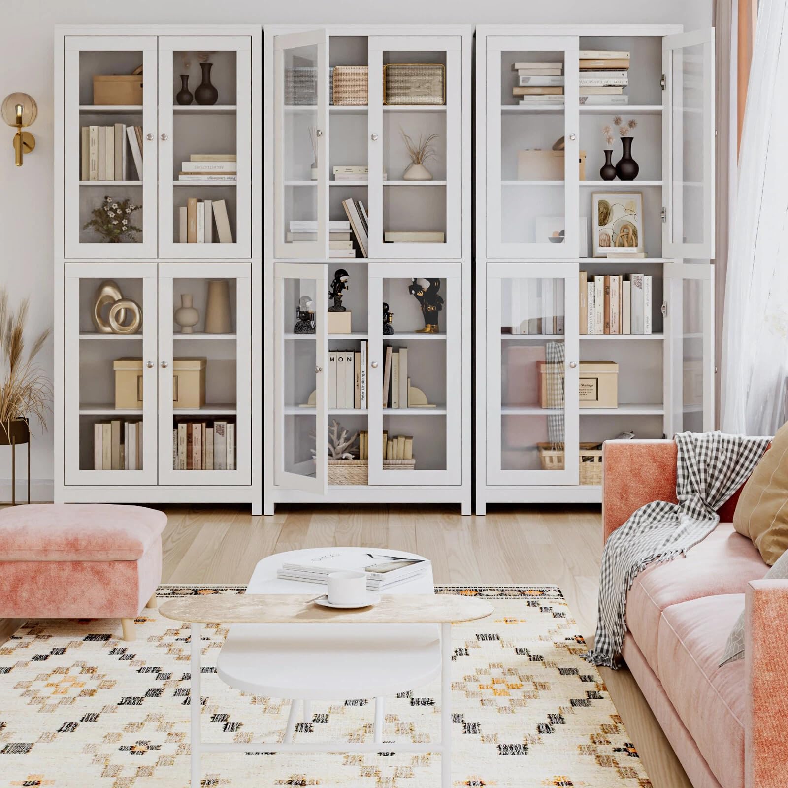 forehill-vitrinenschrank-wei-190cm-mit-4-glast-ren image 4