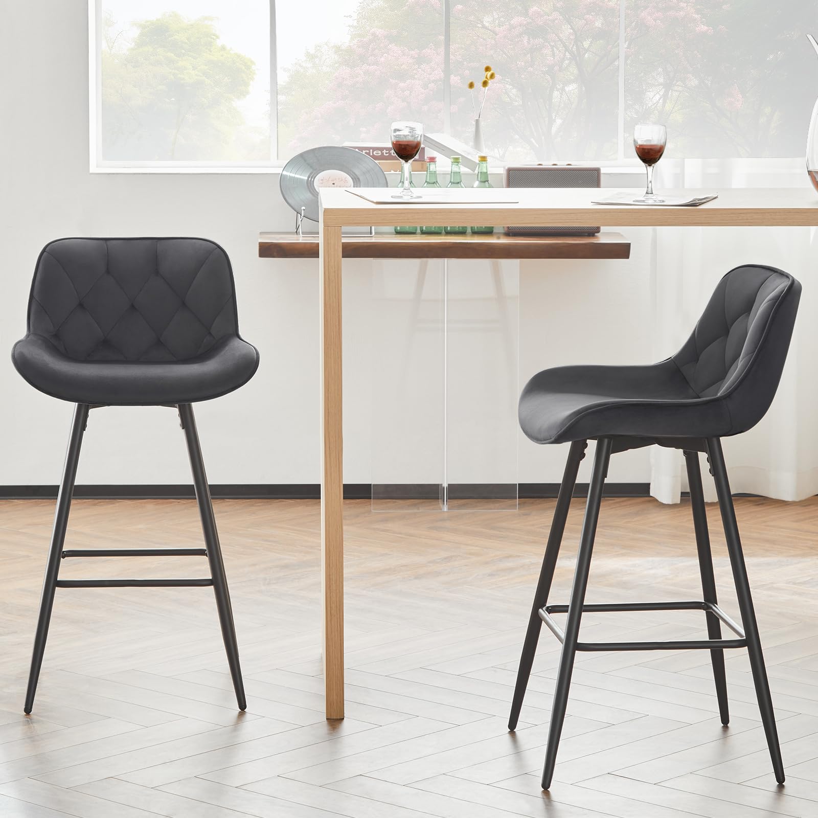 eugad-1069by-6-barhocker-samt-6er-set-dunkelgrau-mit-lehne image 7