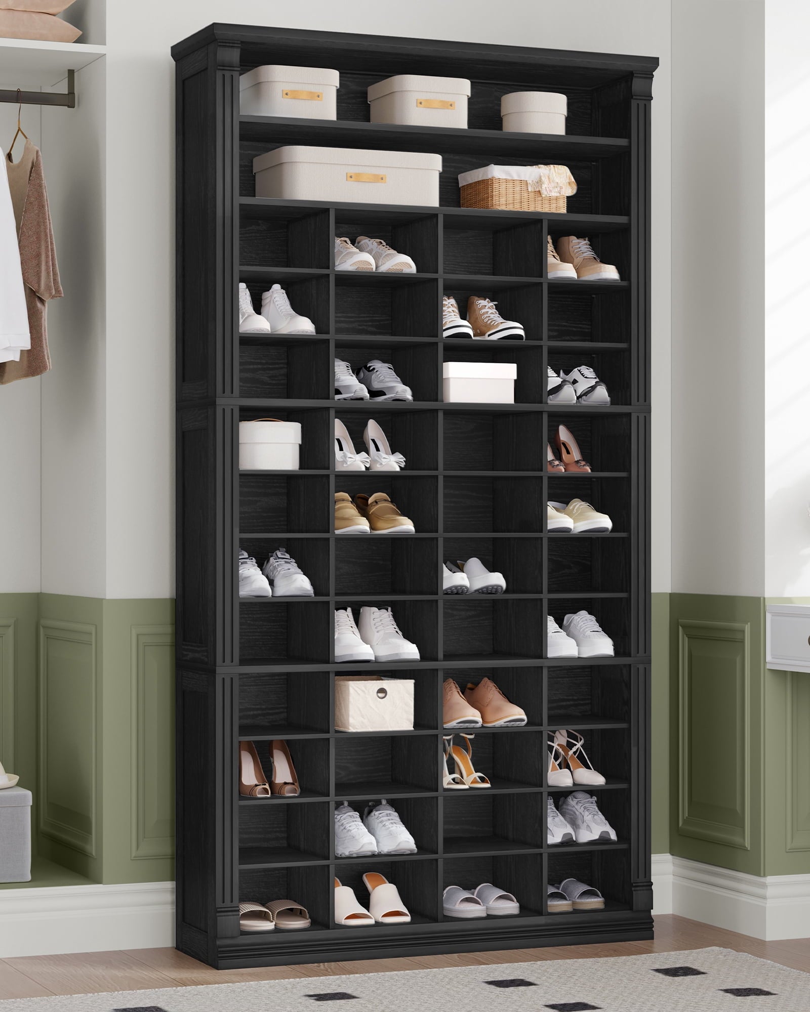 hzuaneri-sr41004x-schuhschrank-schwarz-13-f-cher-52-paare image 5