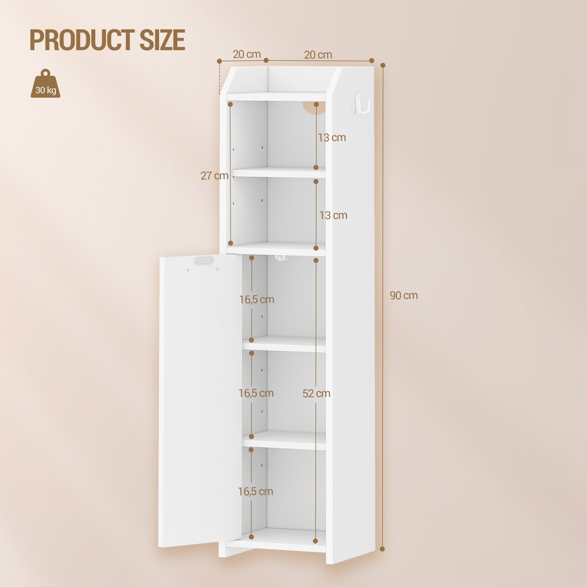 hzuaneri-bathroom-bc22903x-badschrank-wei-schmal-20x20x90cm image 2