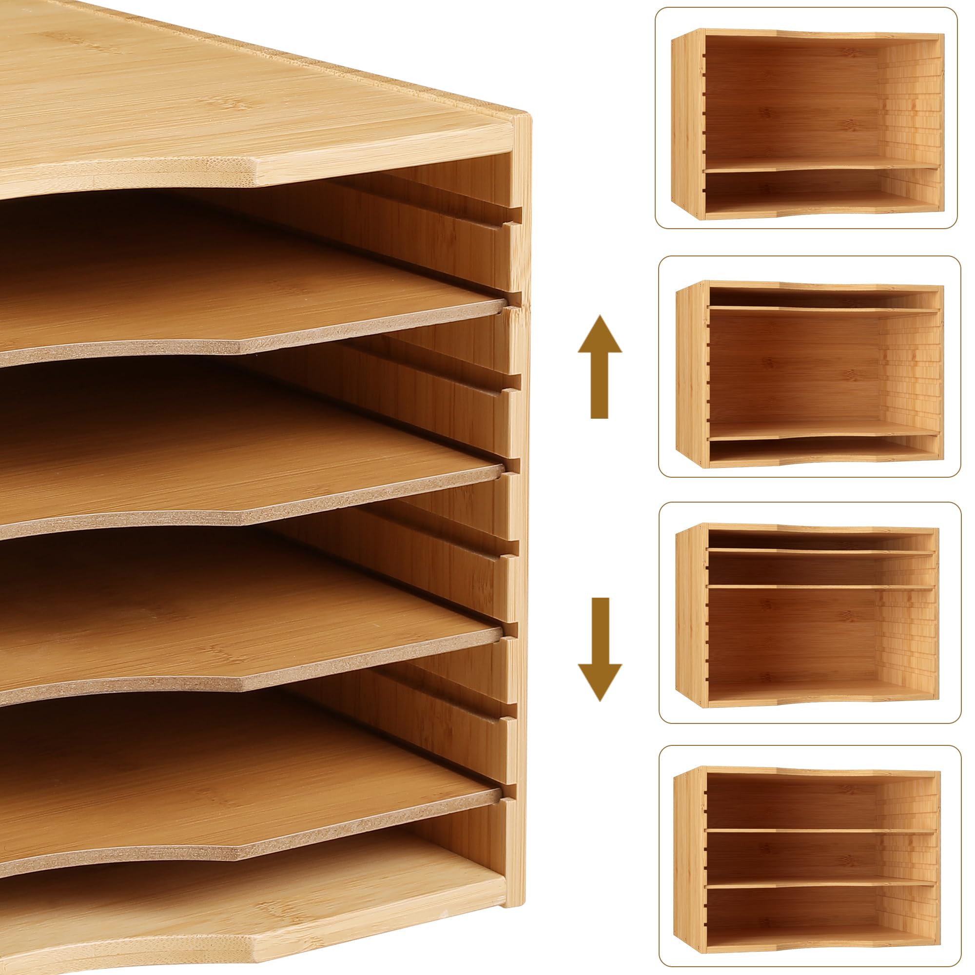forehill-dokumentenablage-bambus-a4-4-f-cher-36x25x26-cm image 4