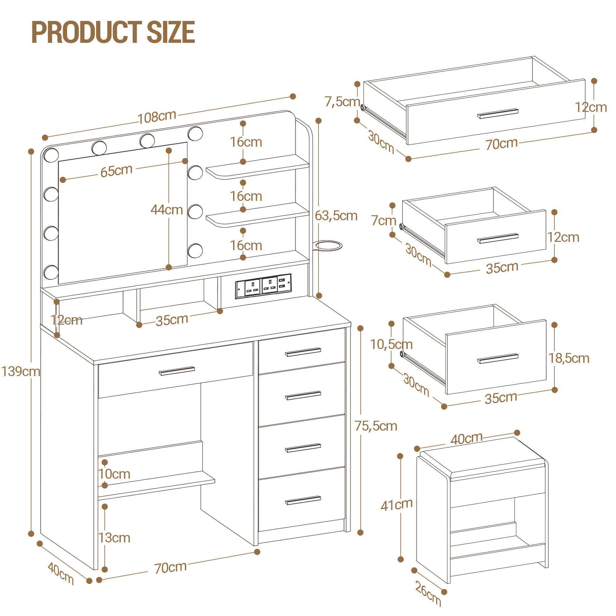hzuaneri-bedroom-schminktisch-wei-108cm-led-spiegel-hocker image 4