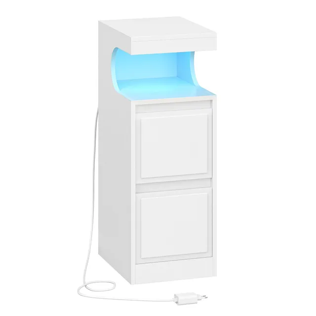 hzuaneri-ns39113x-nachttisch-wei-led-2-schubladen-65cm image 1