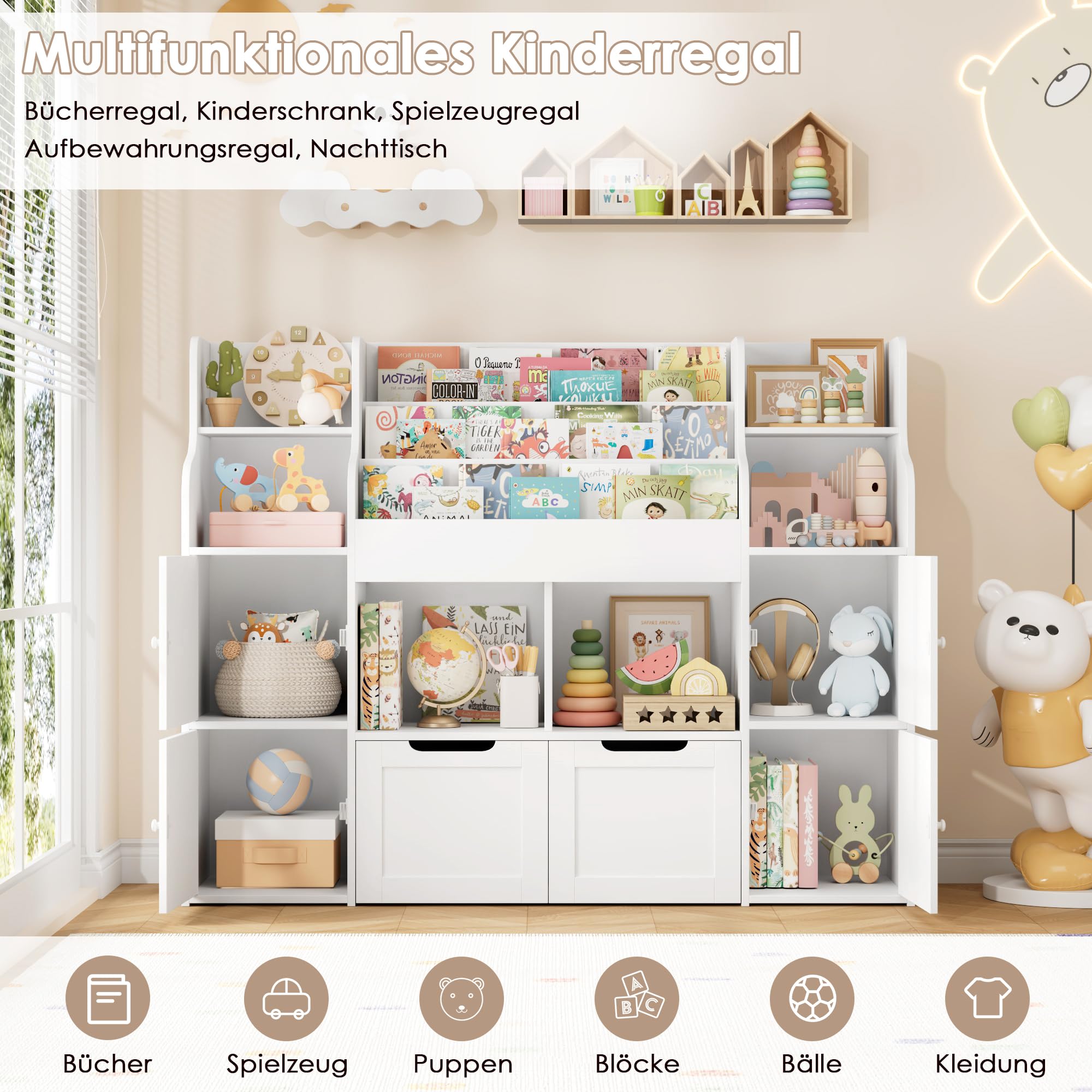 forehill-kinderregal-wei-12-f-cher-122x30x100-cm-b-cherregal image 4