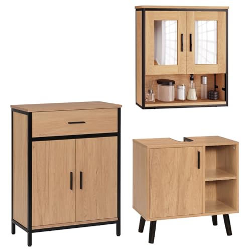 eugad-badm-bel-set-eiche-badschrank-mit-spiegel-schublade image 8