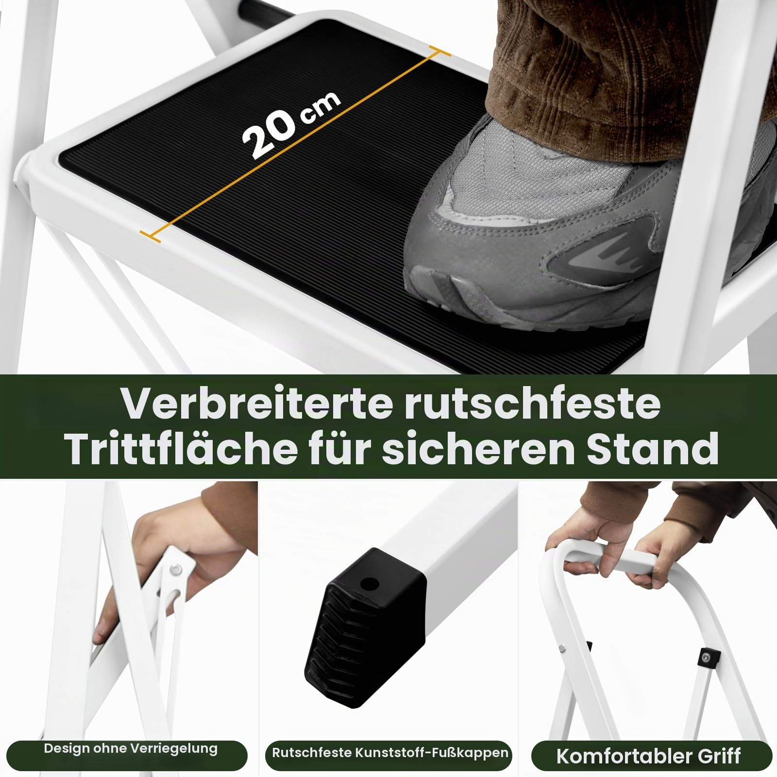 eugad-trittleiter-3-stufen-klappbar-stahl-schwarz-wei-150kg image 7