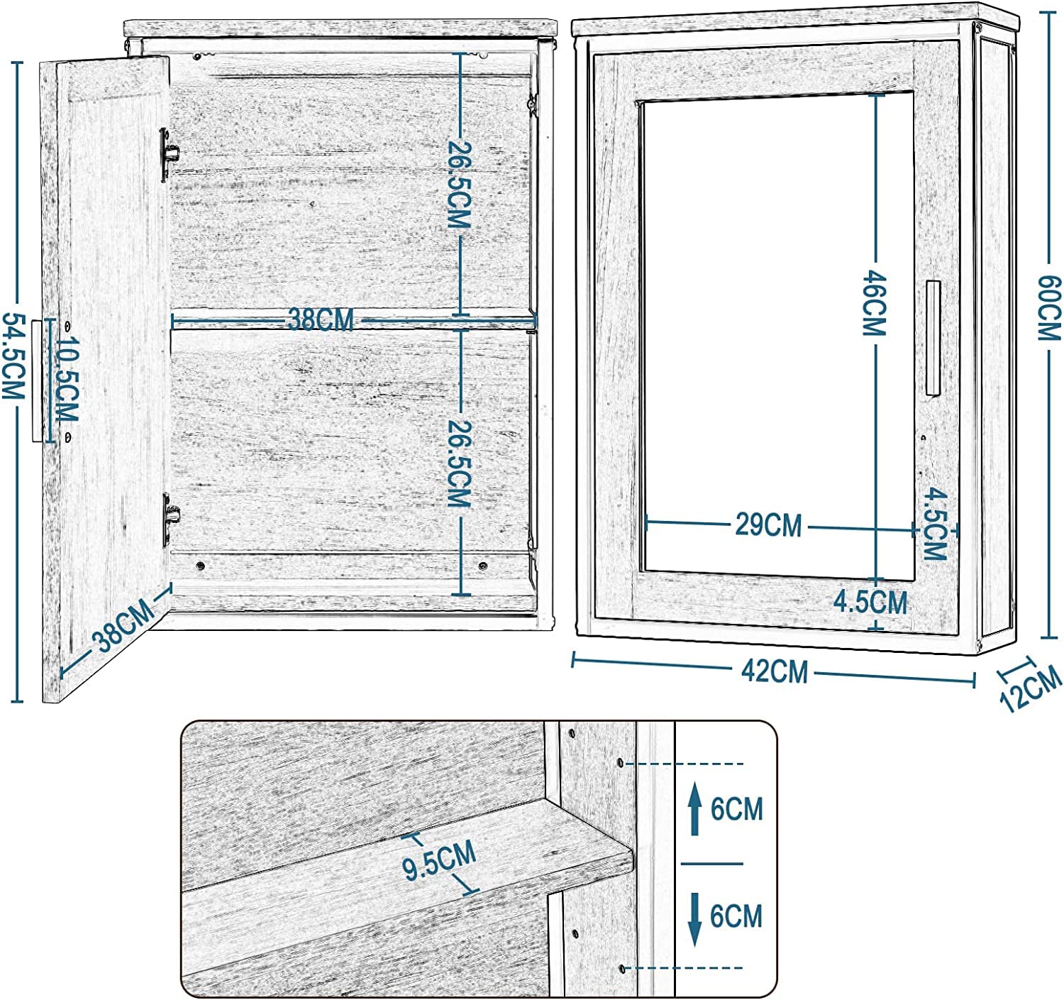 eugad-aufbewahrung-spiegelschrank-wei-42x58-5x12-h-ngeschrank image 3