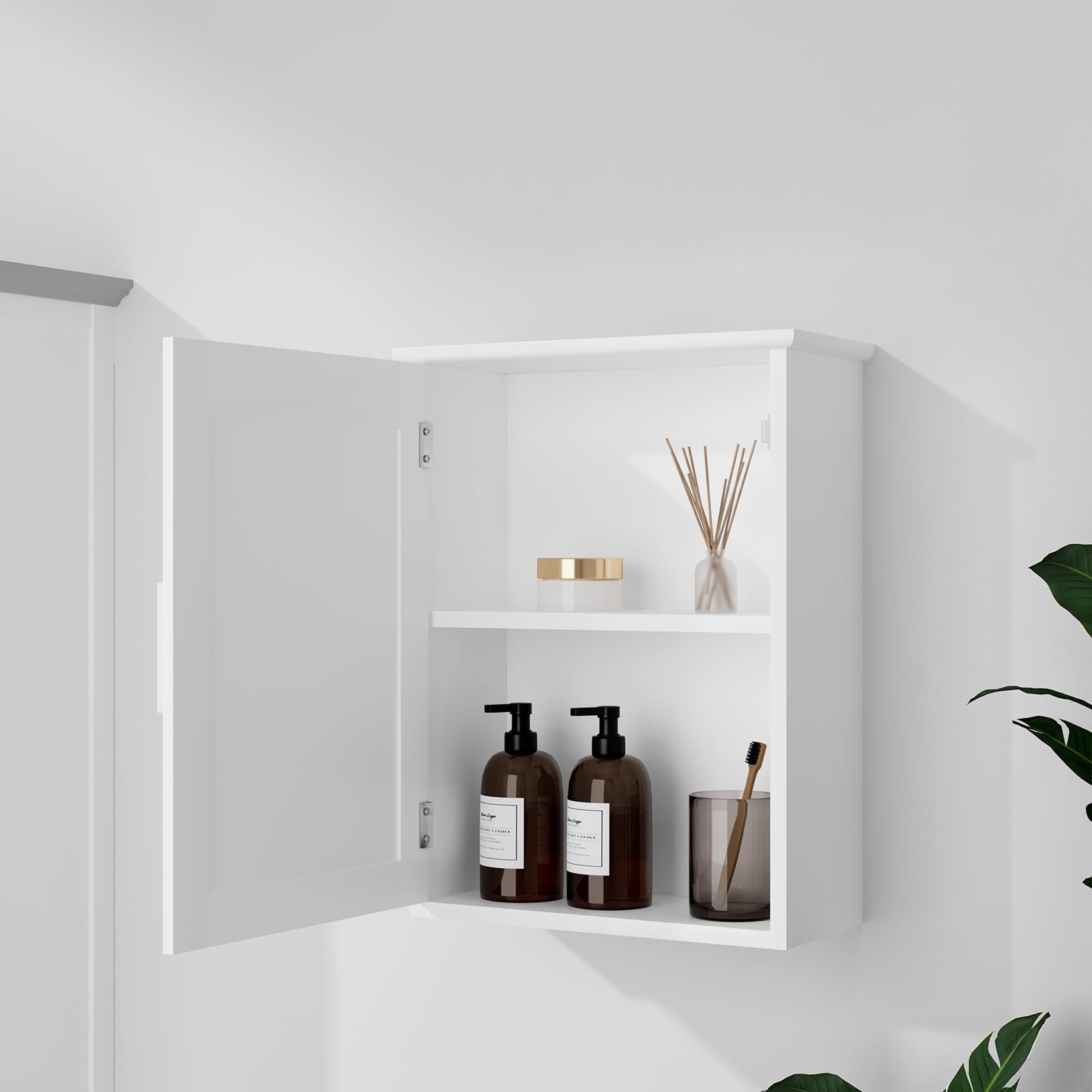 eugad-h-ngeschrank-bad-wandschrank-wei-40x51x17-verstellbar image 2