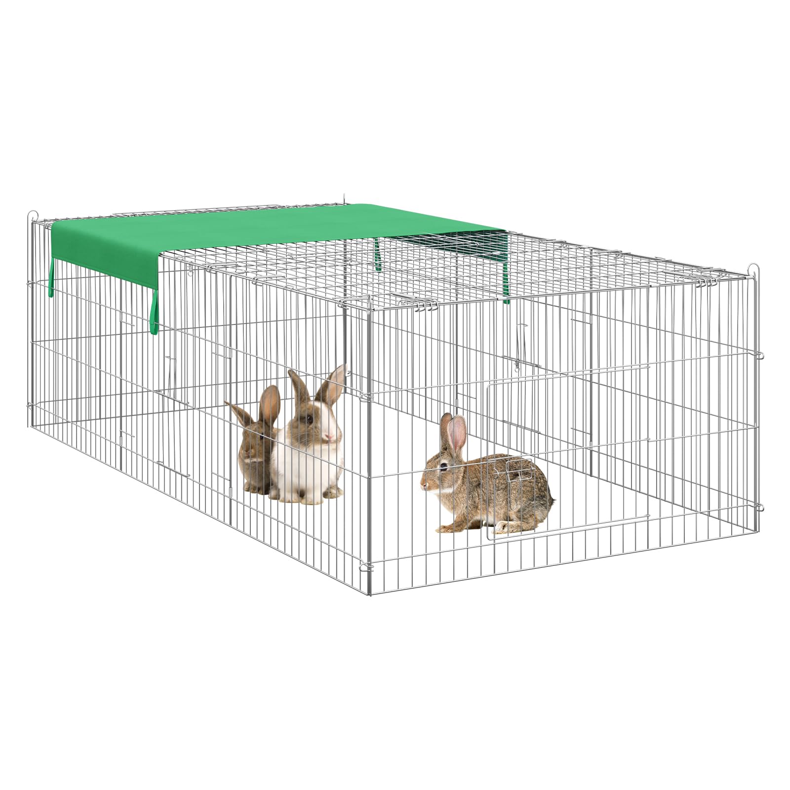 eugad-216x116x65-freilaufgehege-kaninchen-draussen-mit-sonnendach image 1