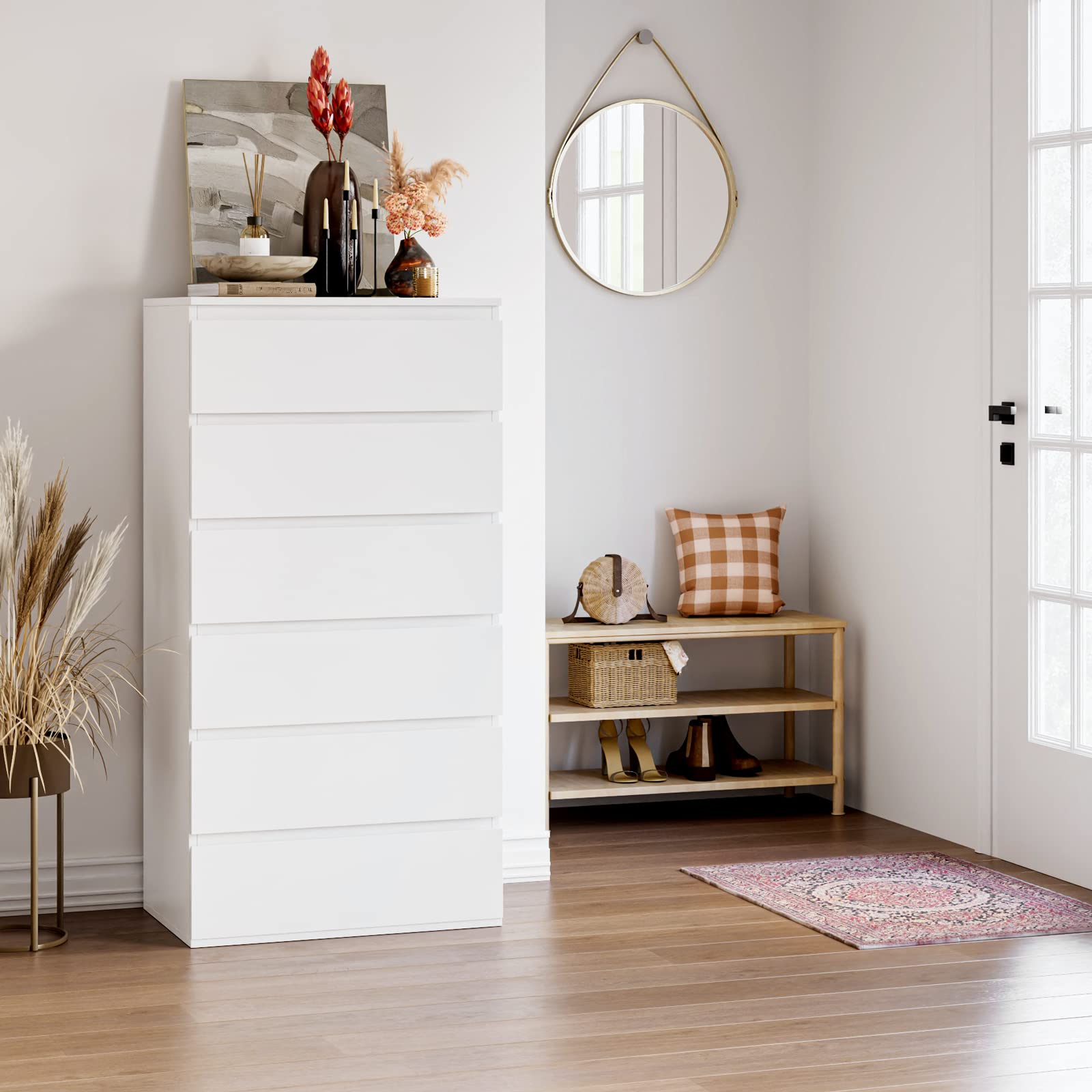 forehill-kommode-wei-6-schubladen-schmal-119-cm-mdf image 4