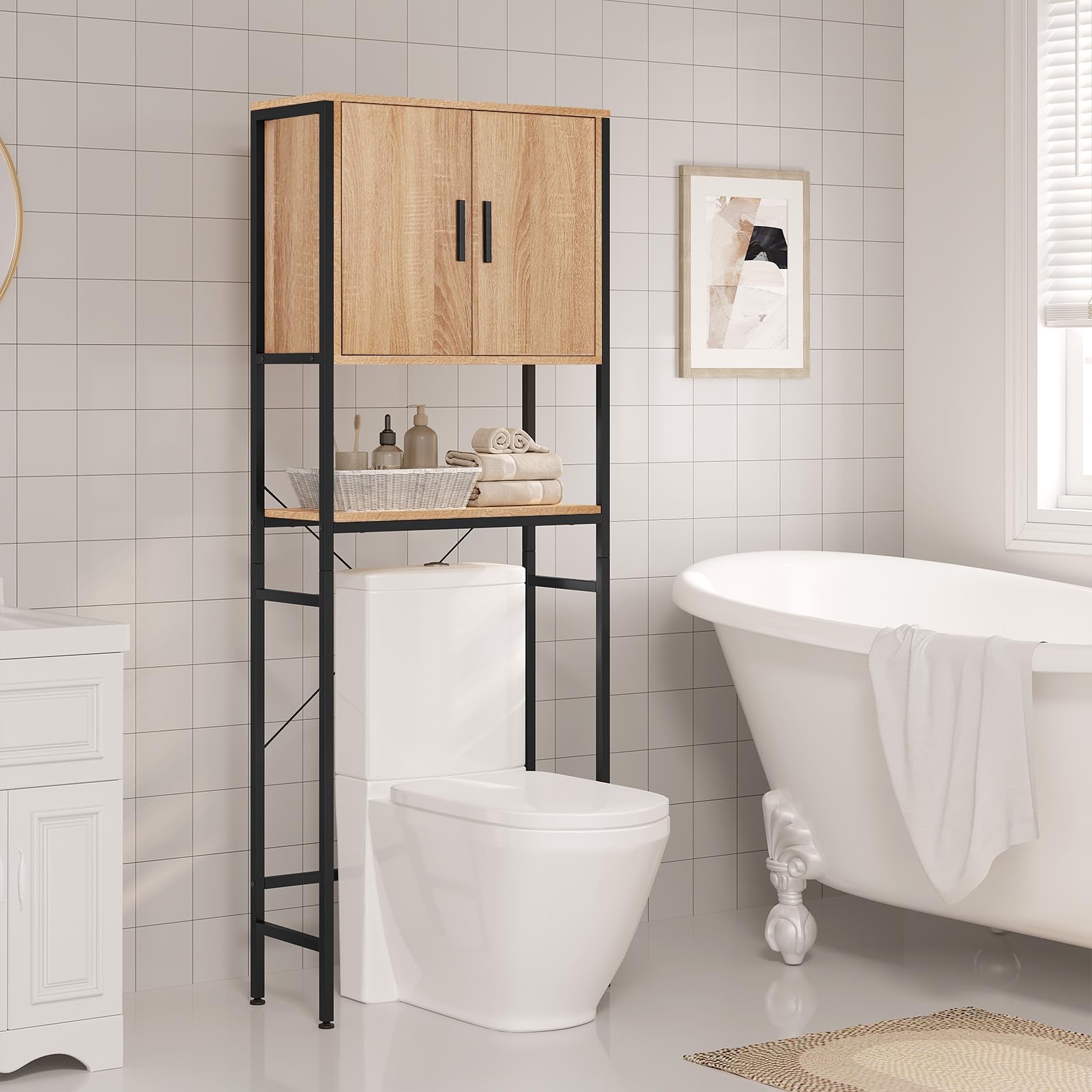 eugad-waschmaschinenschrank-eiche-64-5x170x27cm-mit-t-r image 8