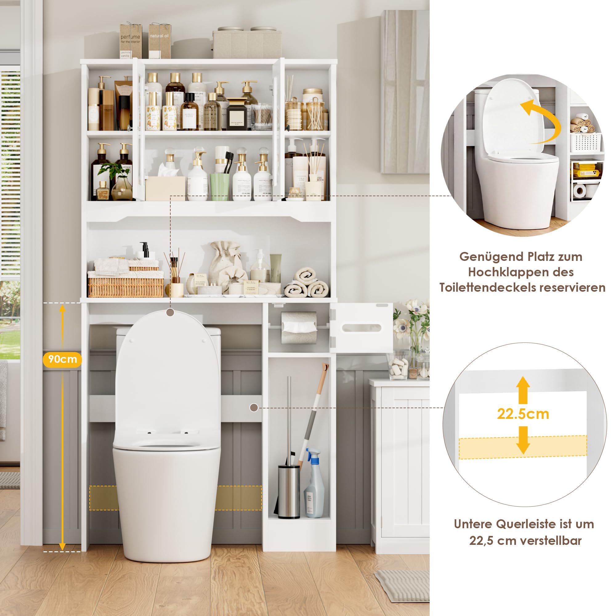 forehill-bathroom-shelf-waschmaschinenschrank-wei-mit-t-ren image 5