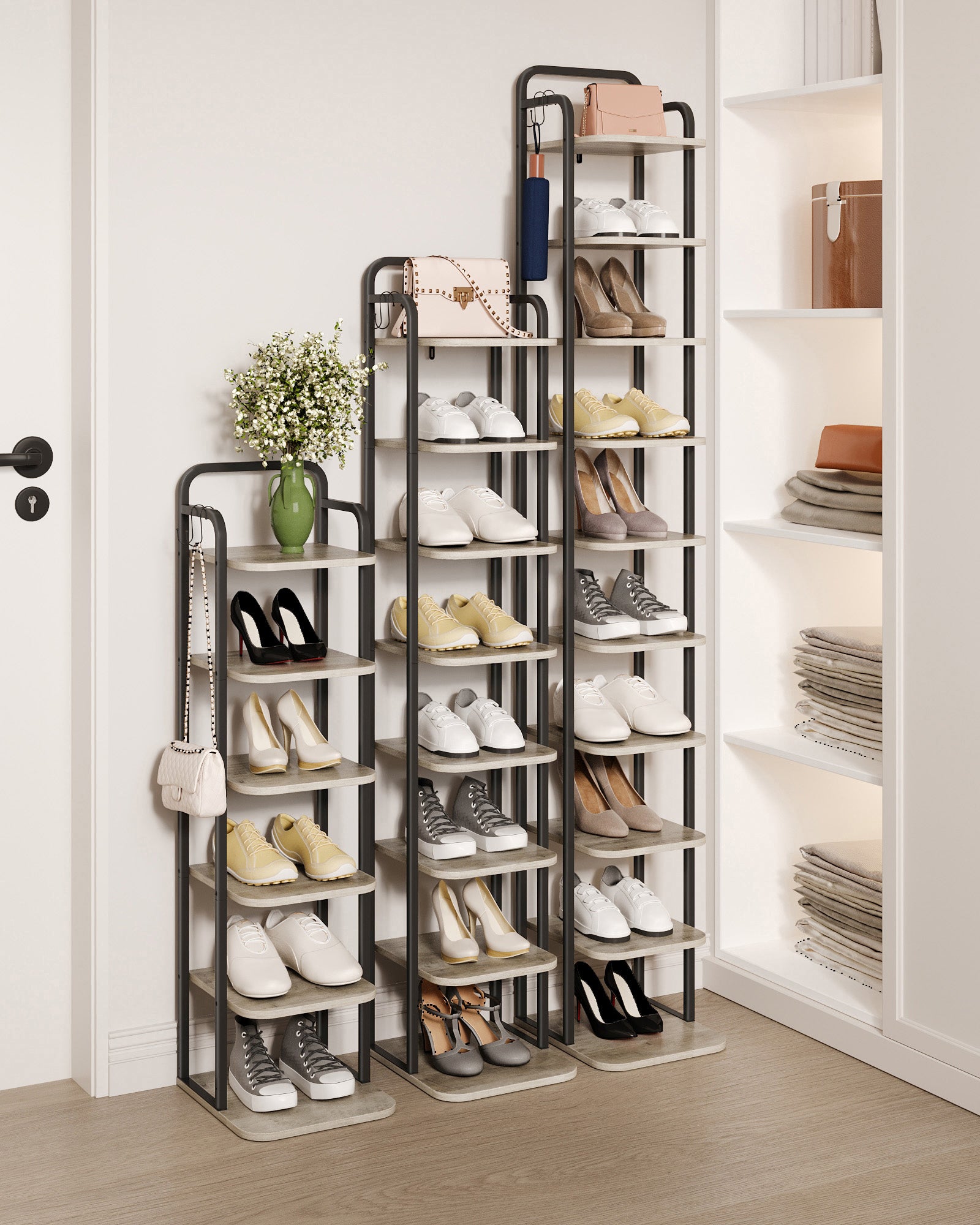 hzuaneri-living-room-sr11205b-schuhregal-schmal-10-ebenen-greige image 5