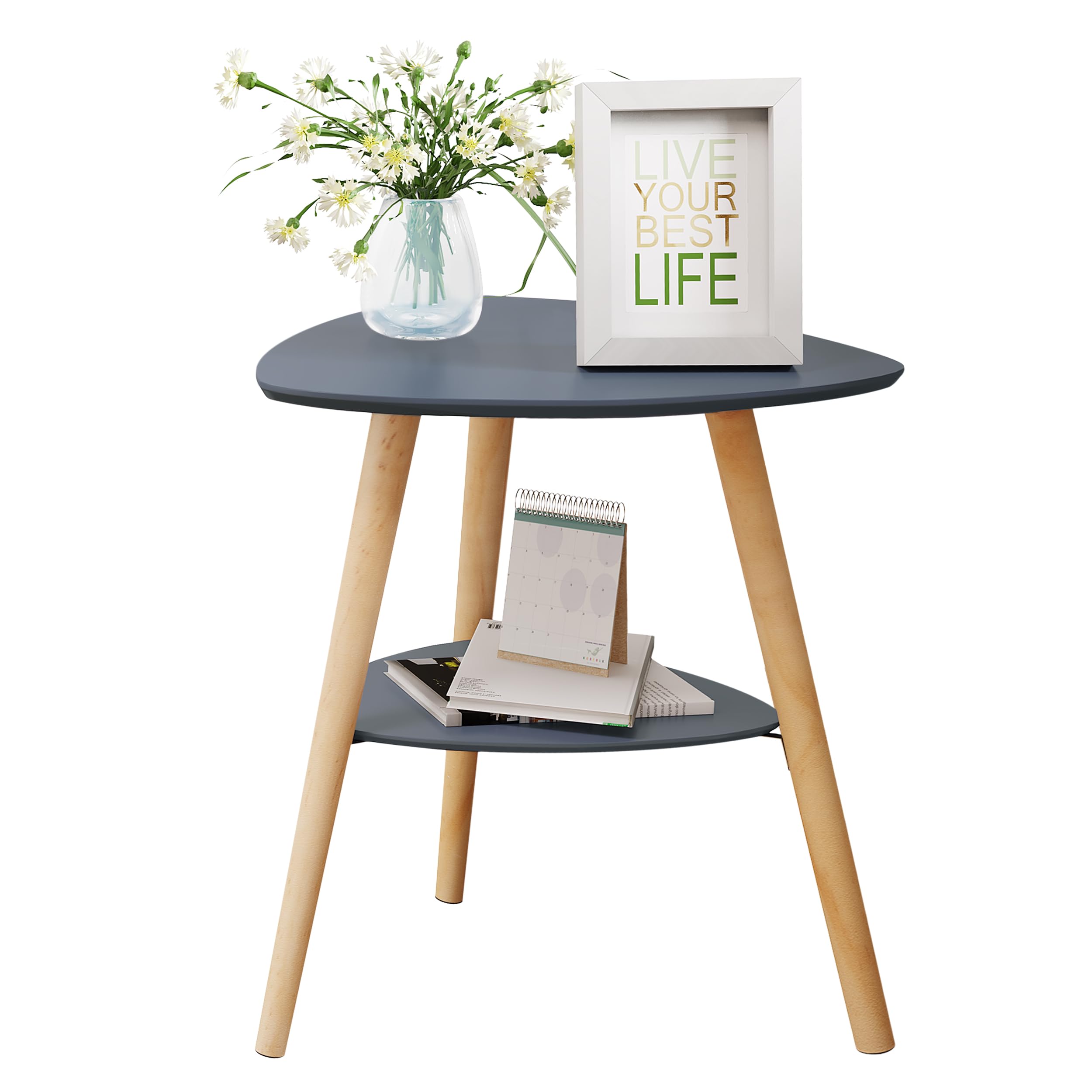 eugad-beistelltisch-couchtisch-grau-50x55x40-mit-2-ablagen image 1