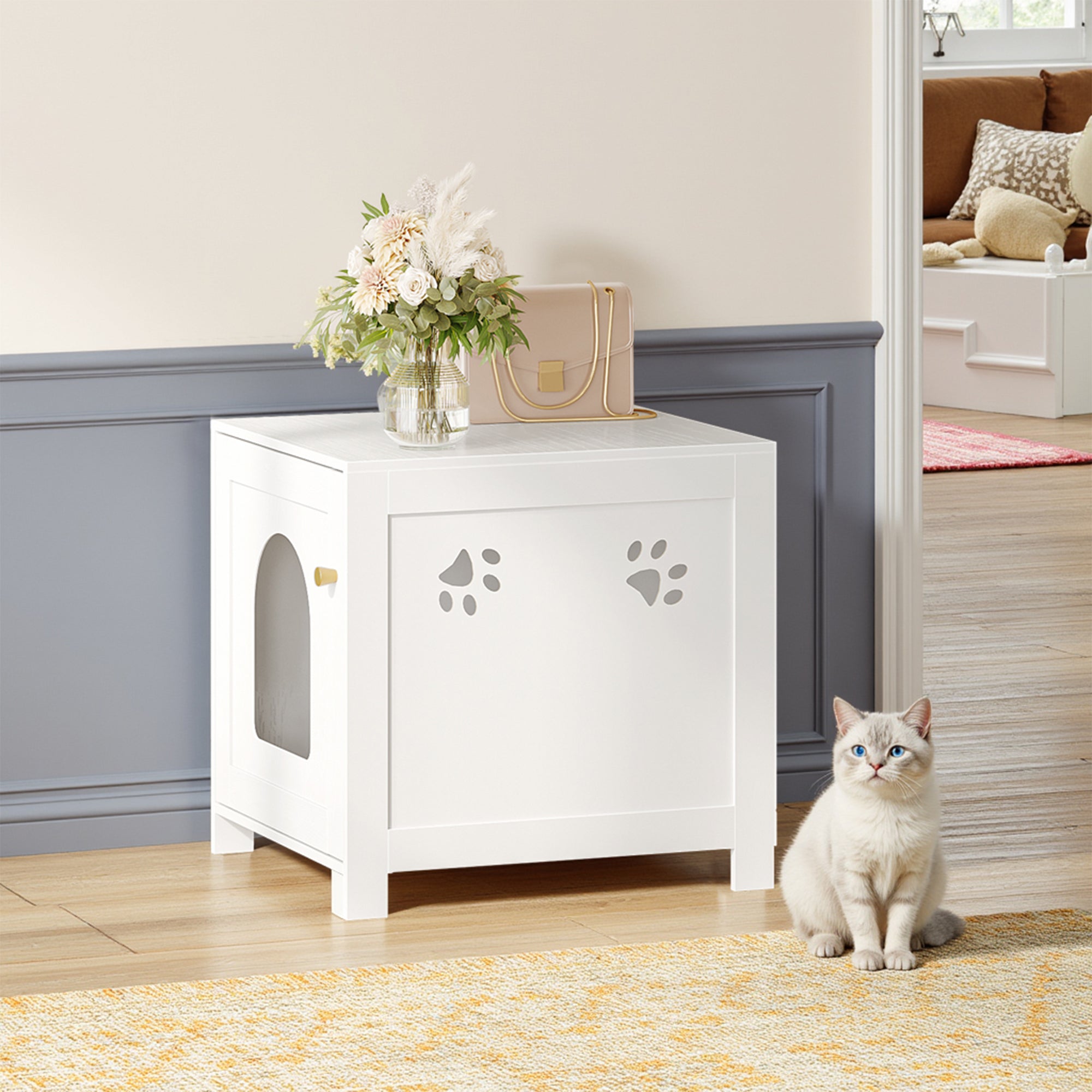 hzuaneri-pet-cb82213x-katzenklo-schrank-wei-52-cm image 3