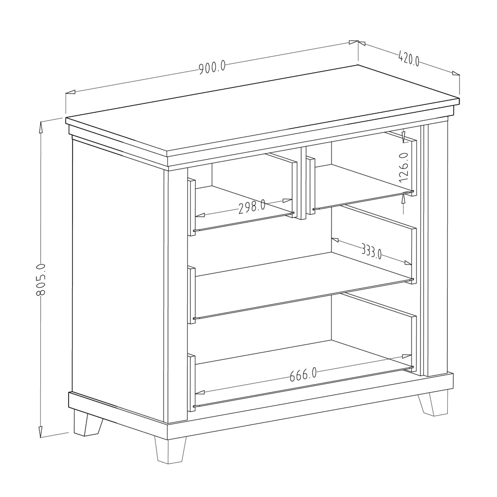 lomadox-schlafen-kommode-4-schubladen-gr-n-eiche-90-cm image 3