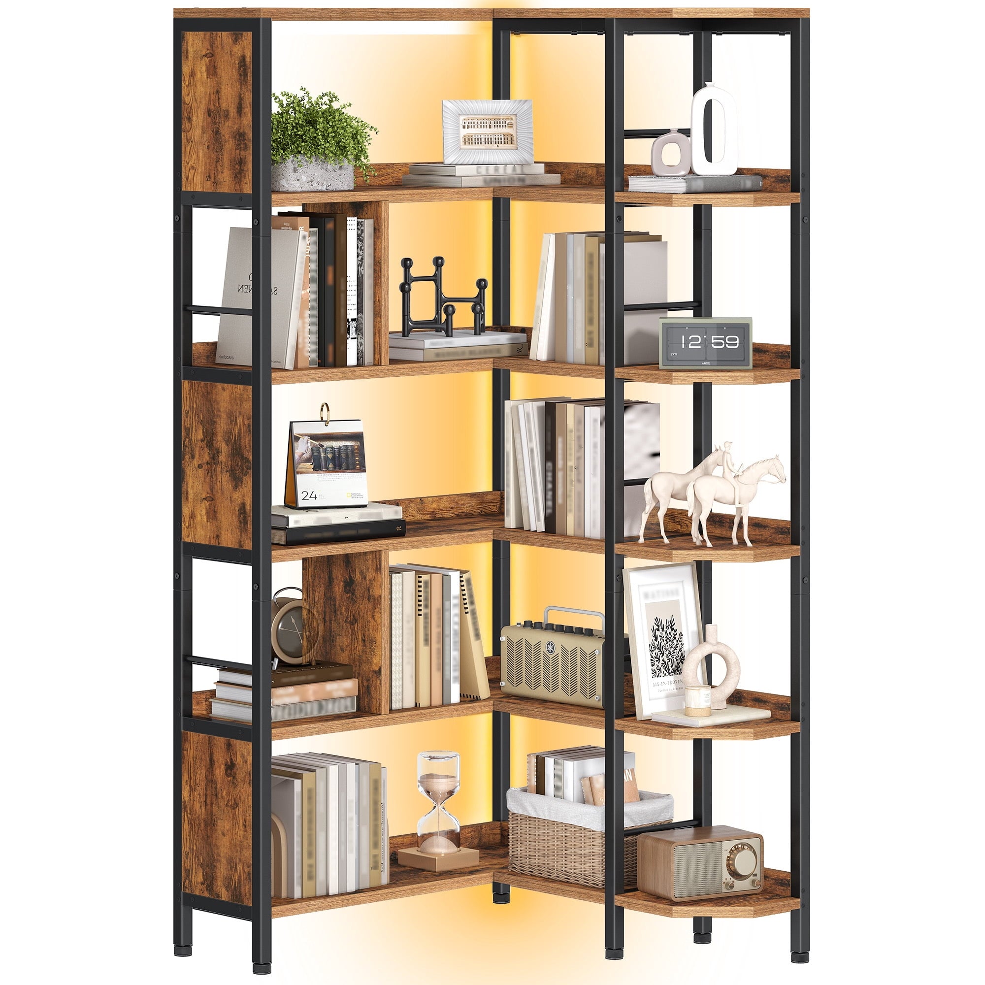 hzuaneri-living-room-eckregal-mit-led-5-ebenen-braun image 4