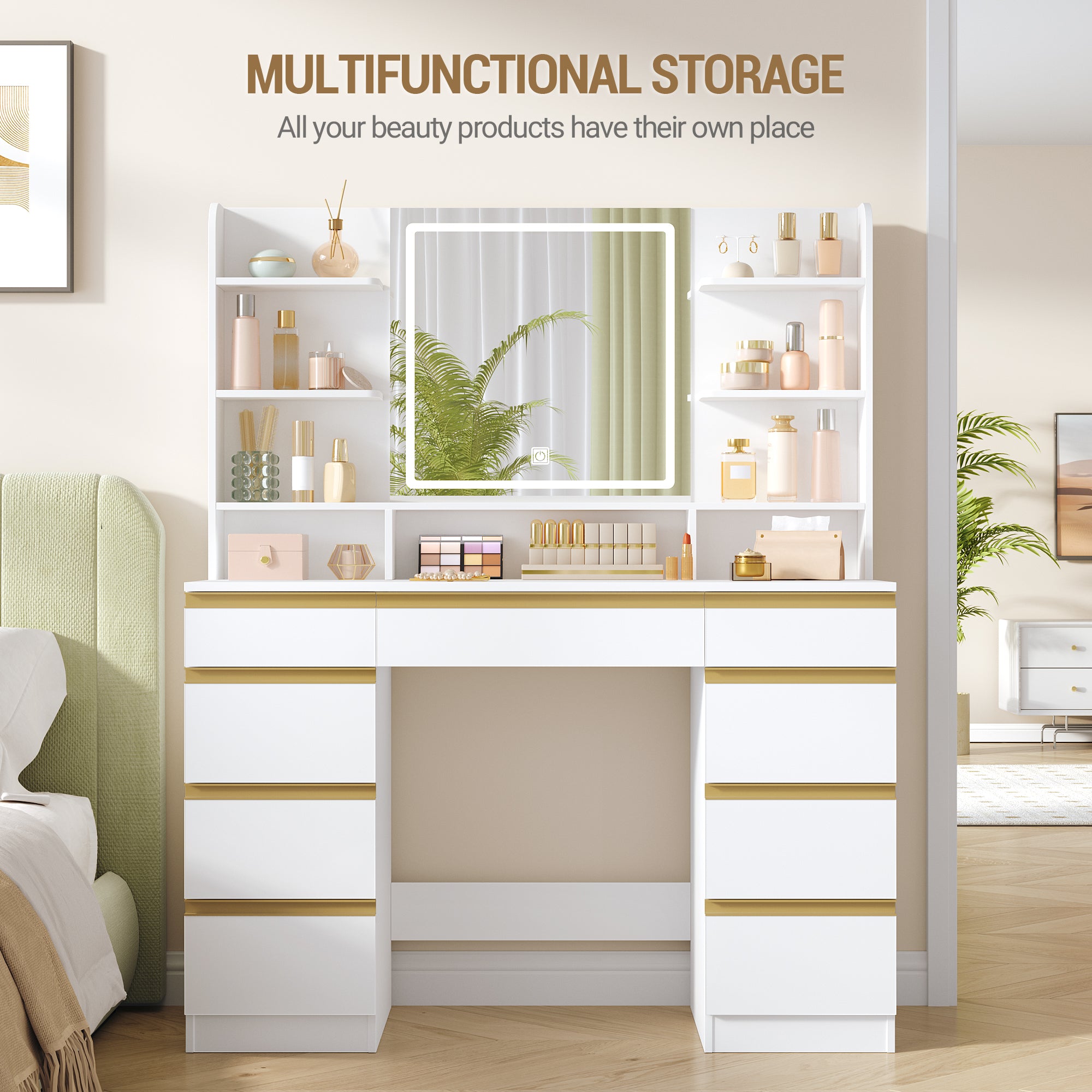 hzuaneri-bedroom-schminktisch-wei-led-9-schubladen image 7