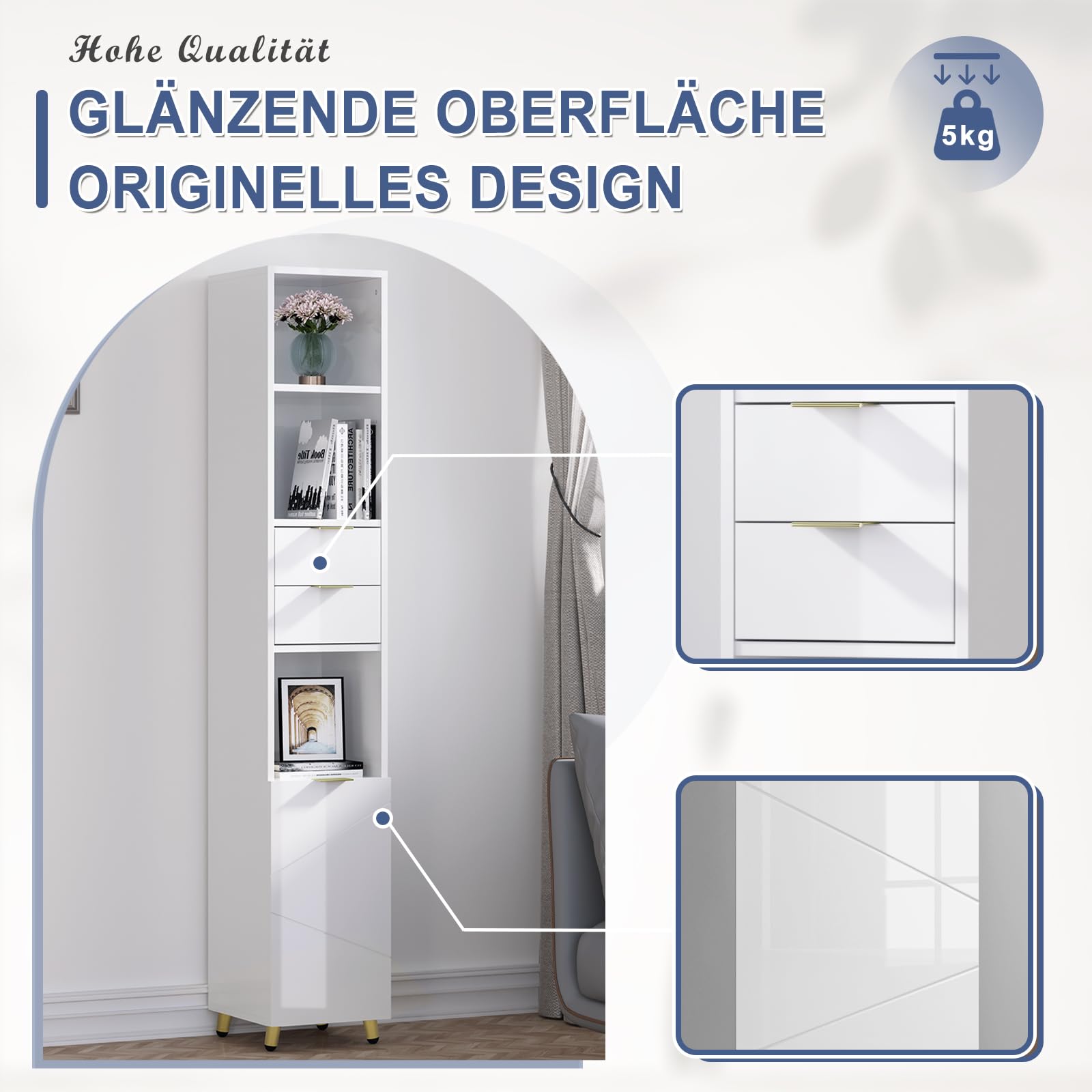 eugad-hochschrank-wei-hochglanz-30x160-cm-badschrank-schmal image 8