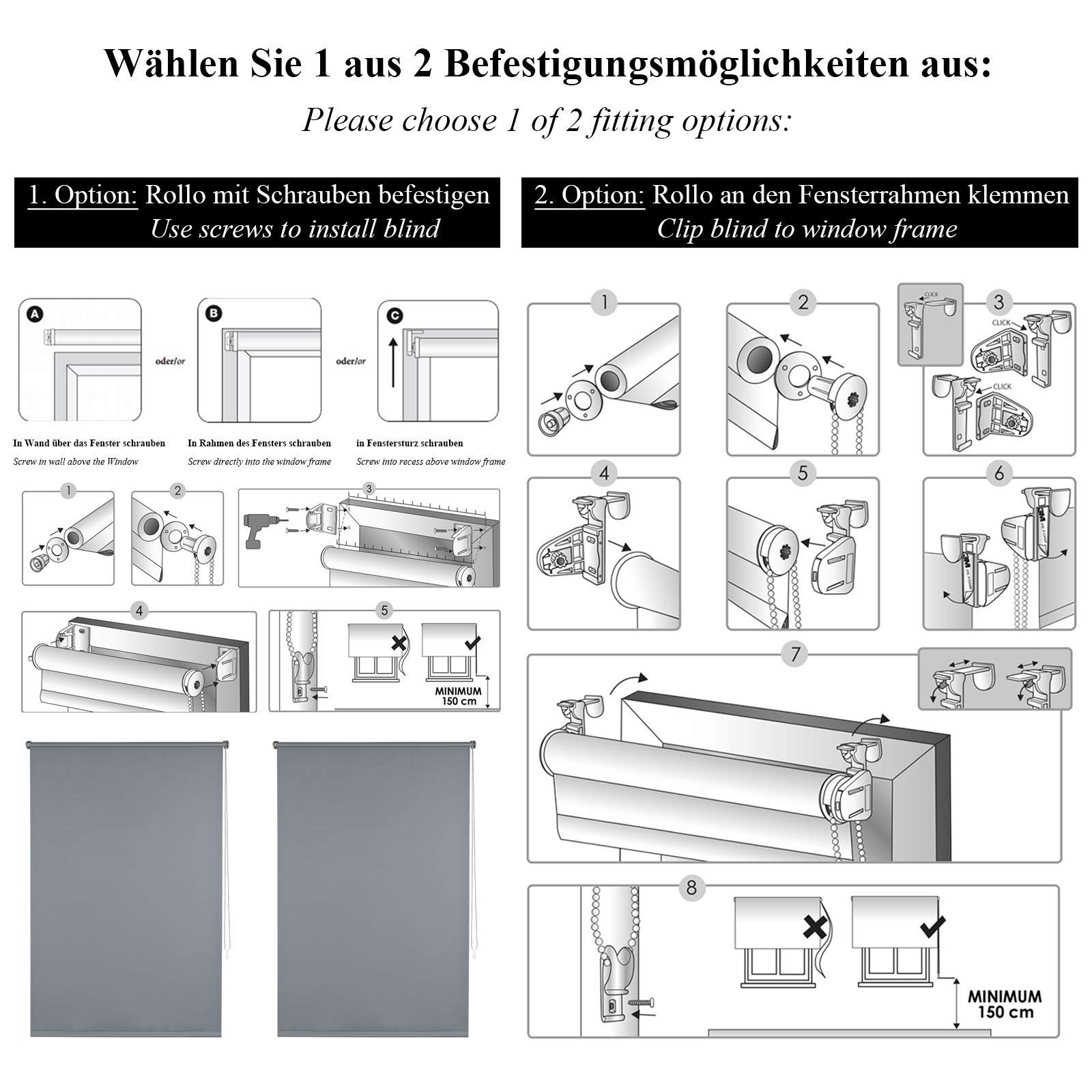 eugad-wohnaccessoires-thermorollo-75x160-verdunklungsrollo-dunkelgrau image 6