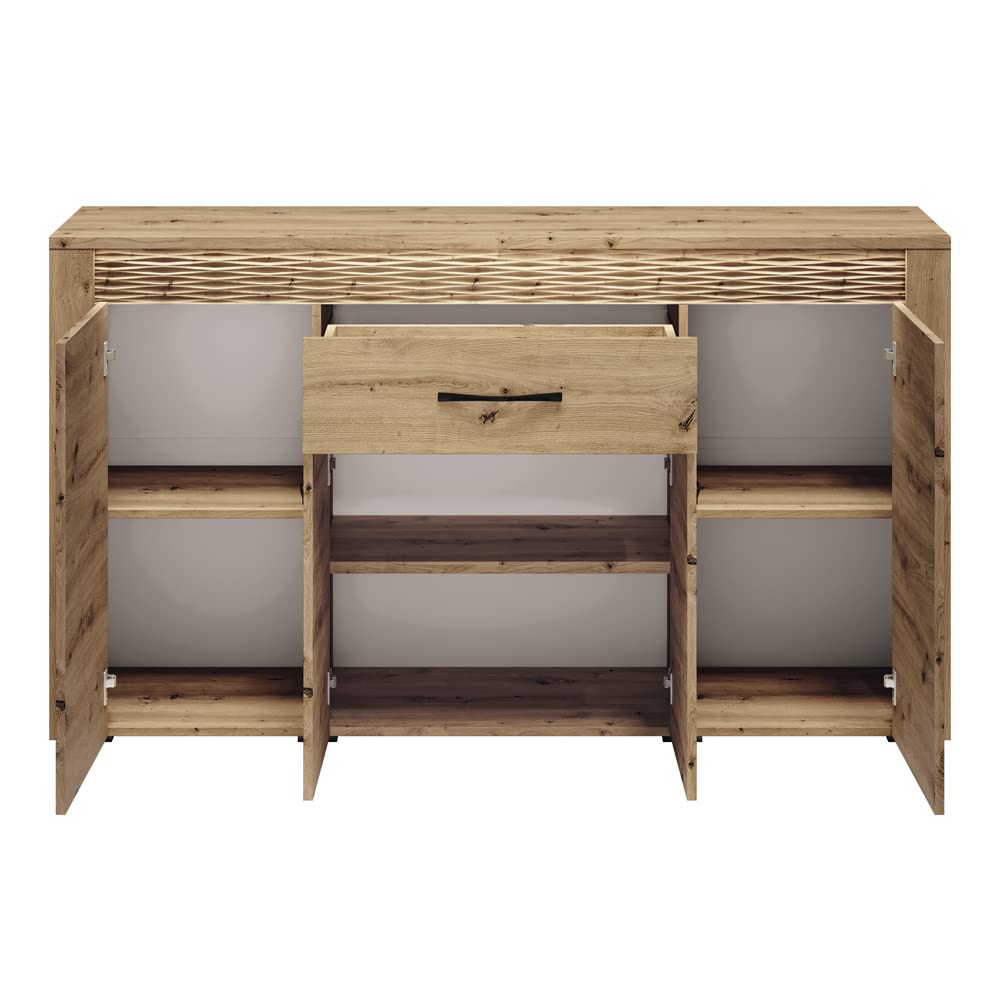 lomadox-wohnzimmer-sideboard-vitrinen-set-artisan-eiche-mit-led image 3