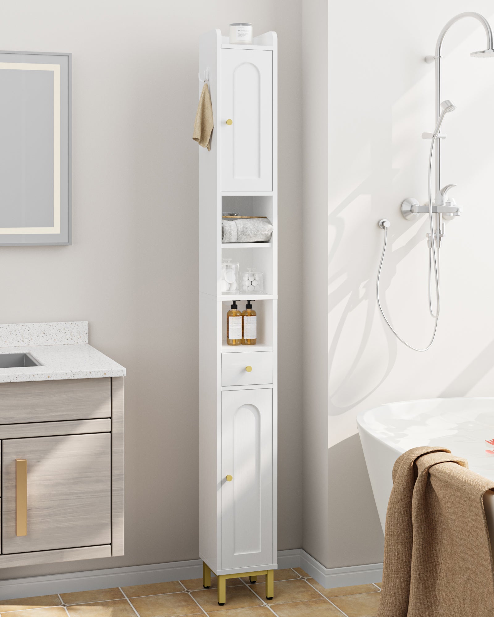 hzuaneri-bathroom-hochschrank-wei-20x20x180-mit-t-ren-schublade image 5