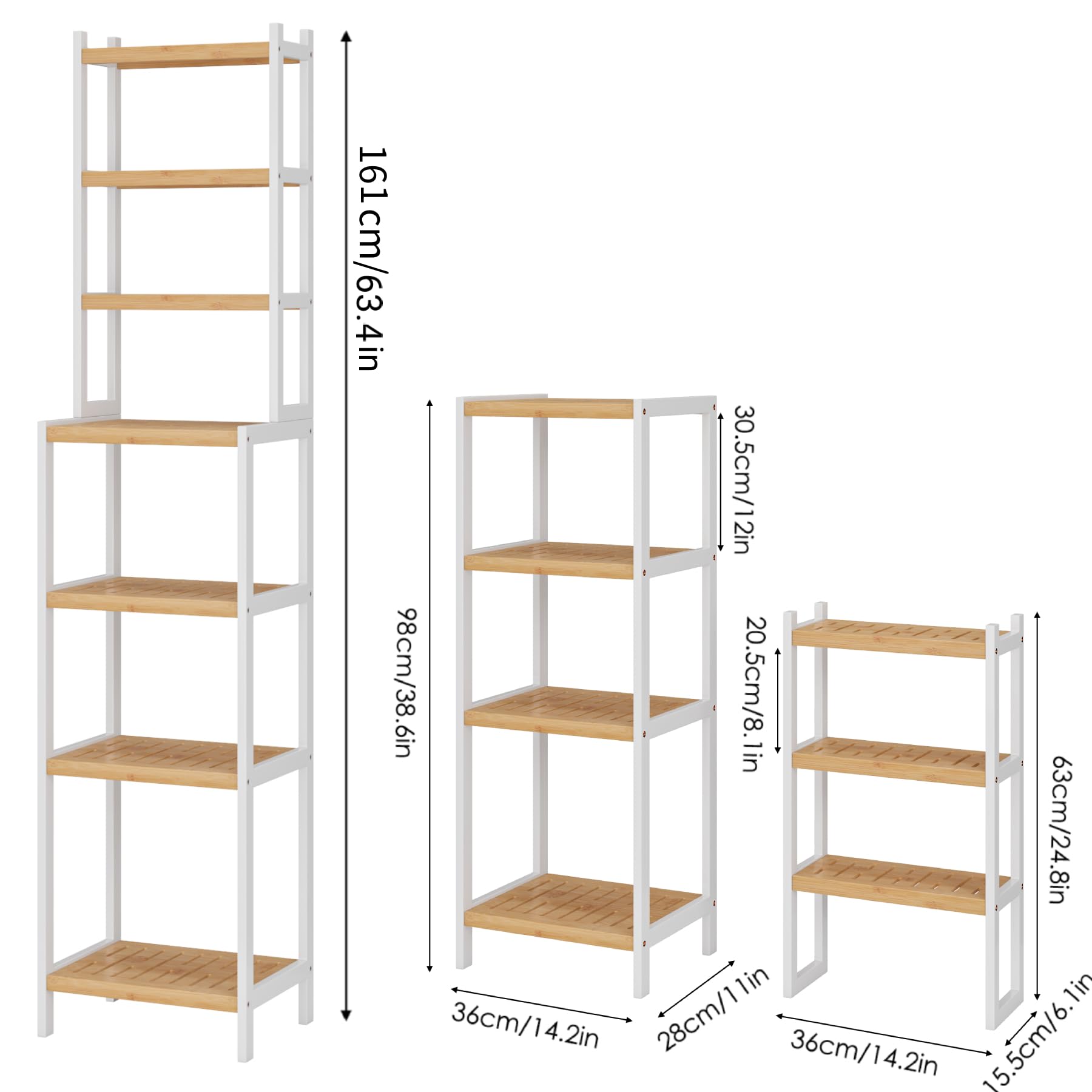 forehill-bathroom-shelf-badregal-bambus-7-ablagen-teilbar image 3