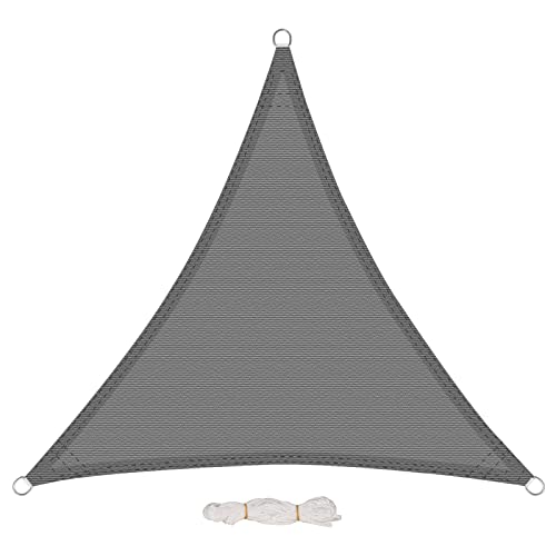 eugad-sonnensegel-dreieckig-3x3x3m-grau-hdpe-200g-0171zyf image 7