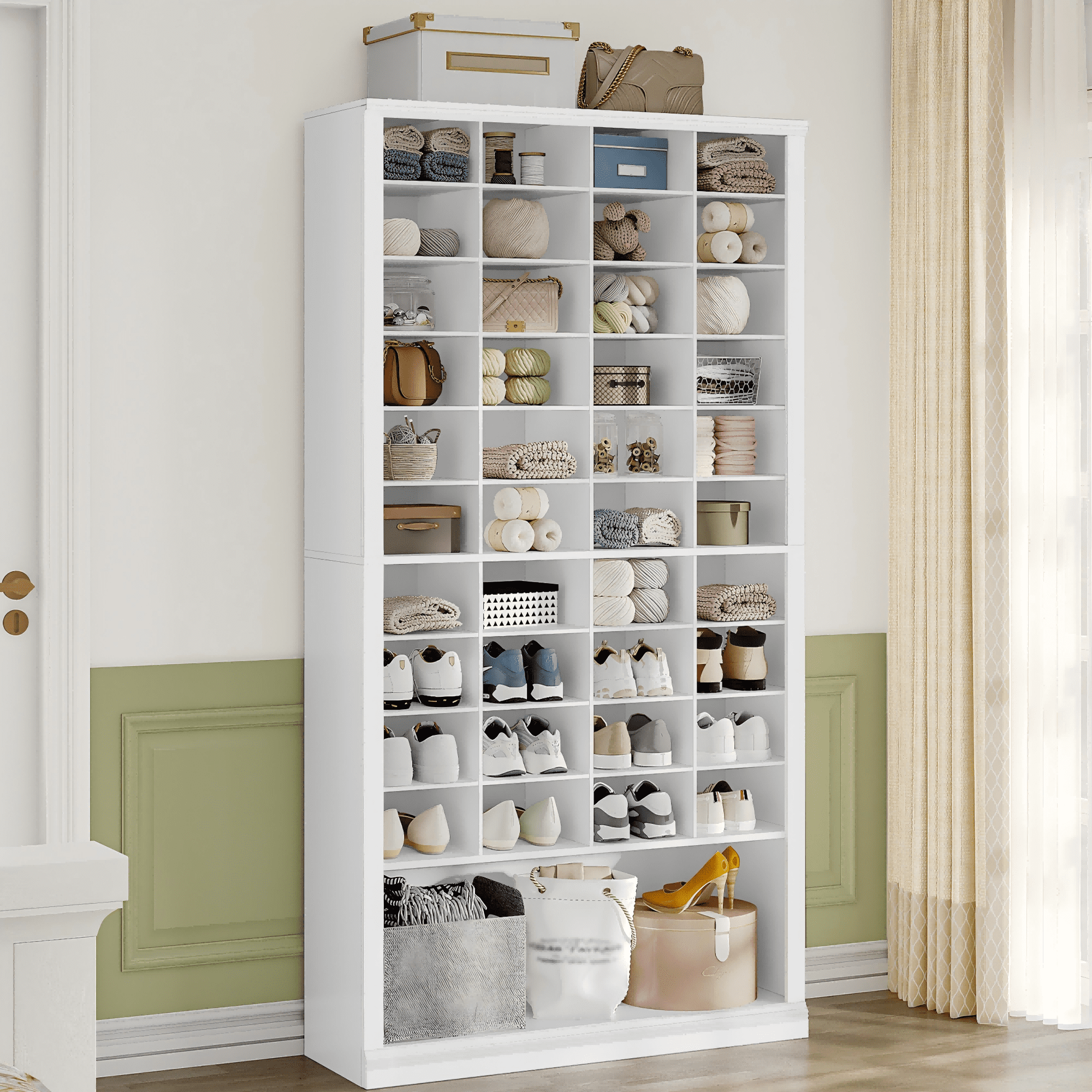 hzuaneri-living-room-schuhschrank-wei-40-f-cher-11-ebenen image 8