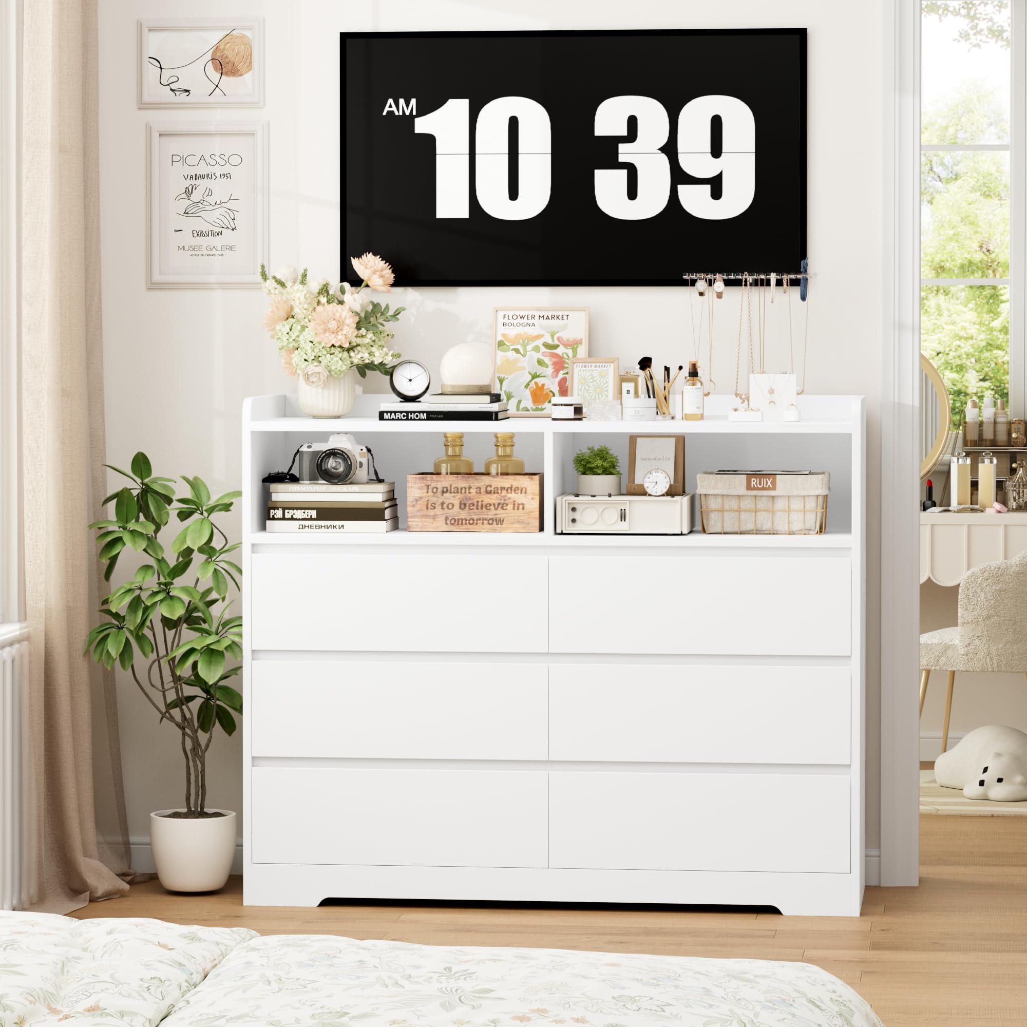 forehill-kommode-wei-120cm-6-schubladen-sideboard image 6