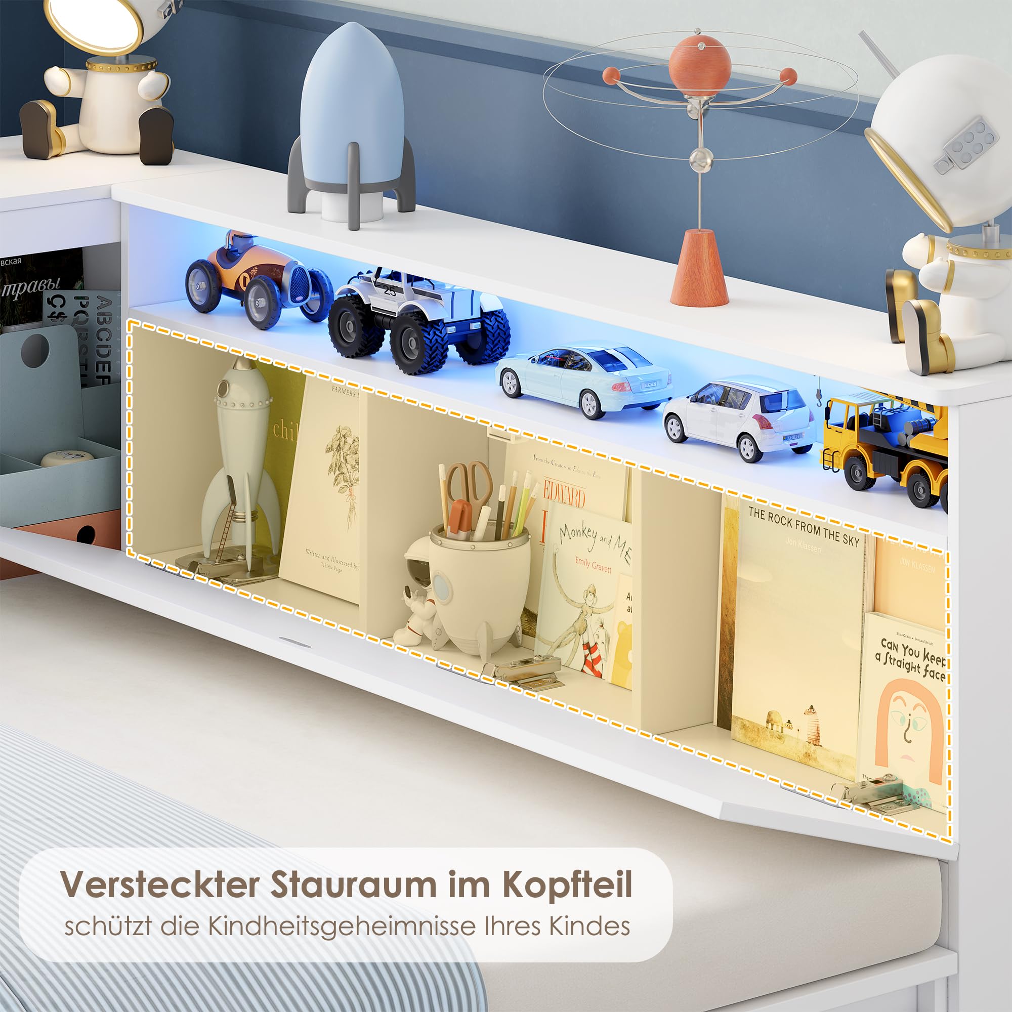 forehill-kinderbett-90x200-stauraumbett-mit-led-und-schubladen image 5