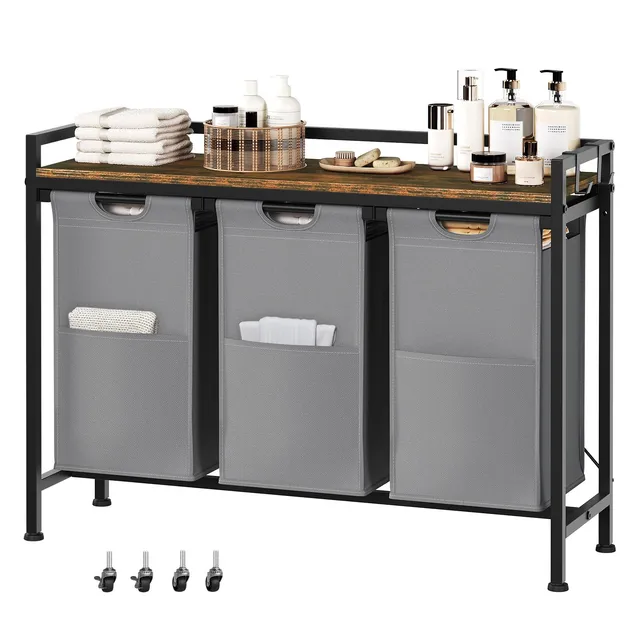eugad-w-schekorb-3x40l-schwarz-mit-rollen-97x71x30-cm image 1