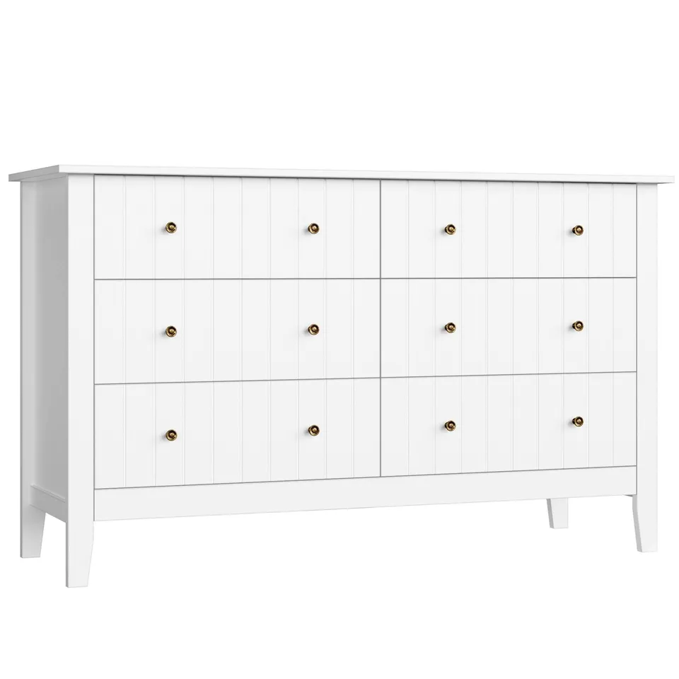 forehill-kommode-wei-6-schubladen-133cm-landhausstil image 1