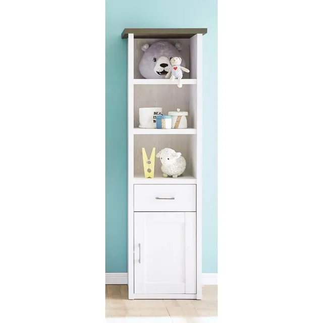 lomadox-lund-78-standregal-pinie-wei-60-cm-mit-t-r image 1