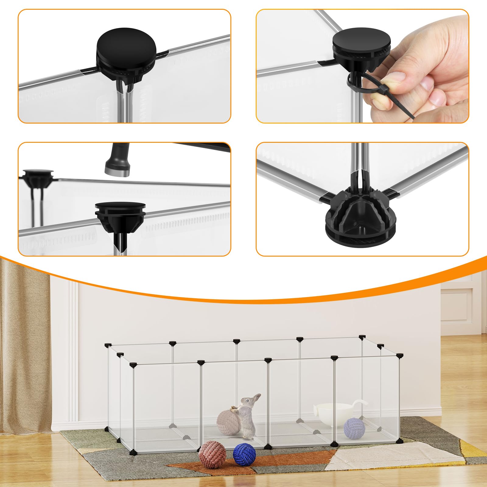 eugad-haustierbedarf-freigehege-kaninchen-20-platten-45cm-mit-boden image 5