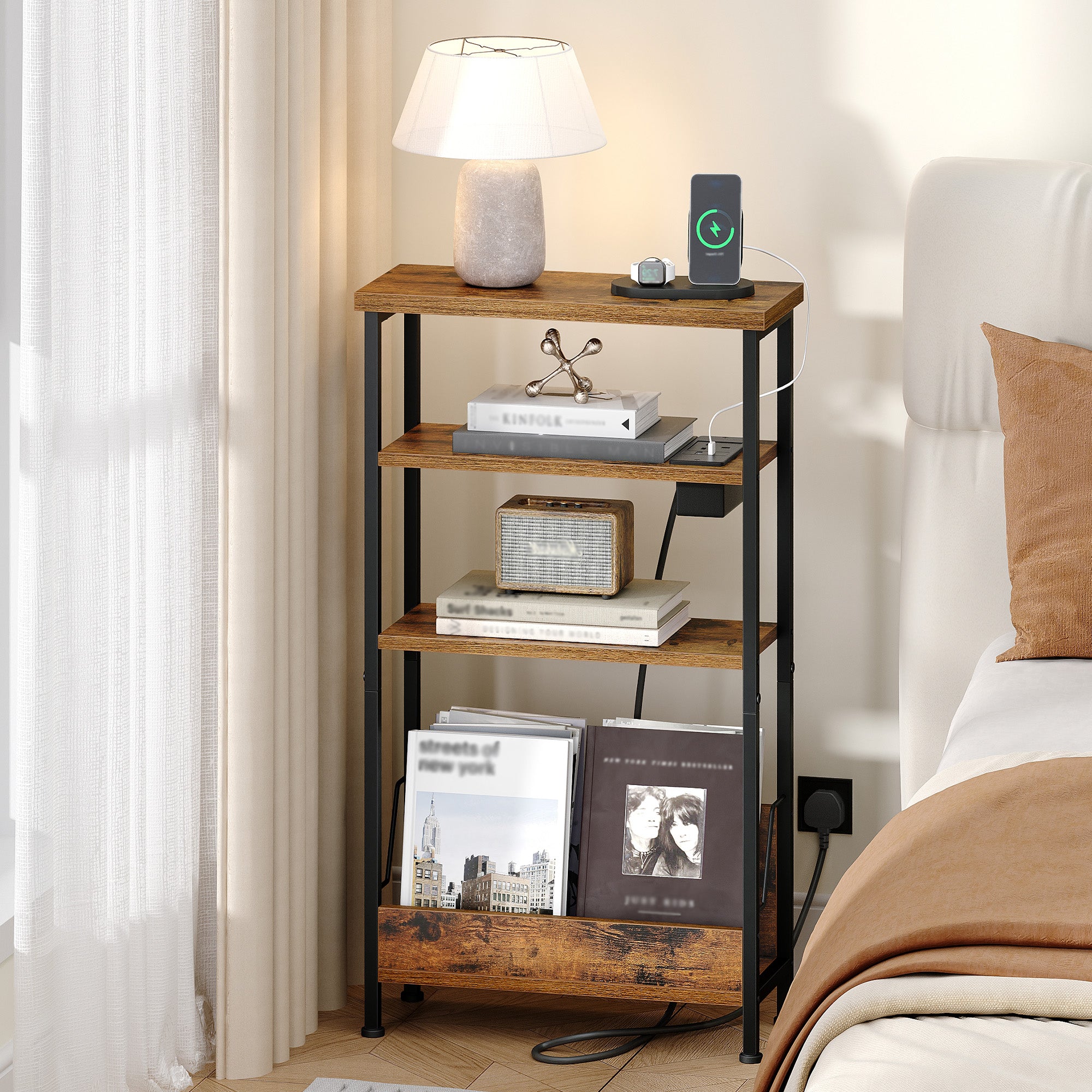 hzuaneri-bedroom-beistelltisch-schmal-18cm-steckdose-usb image 4