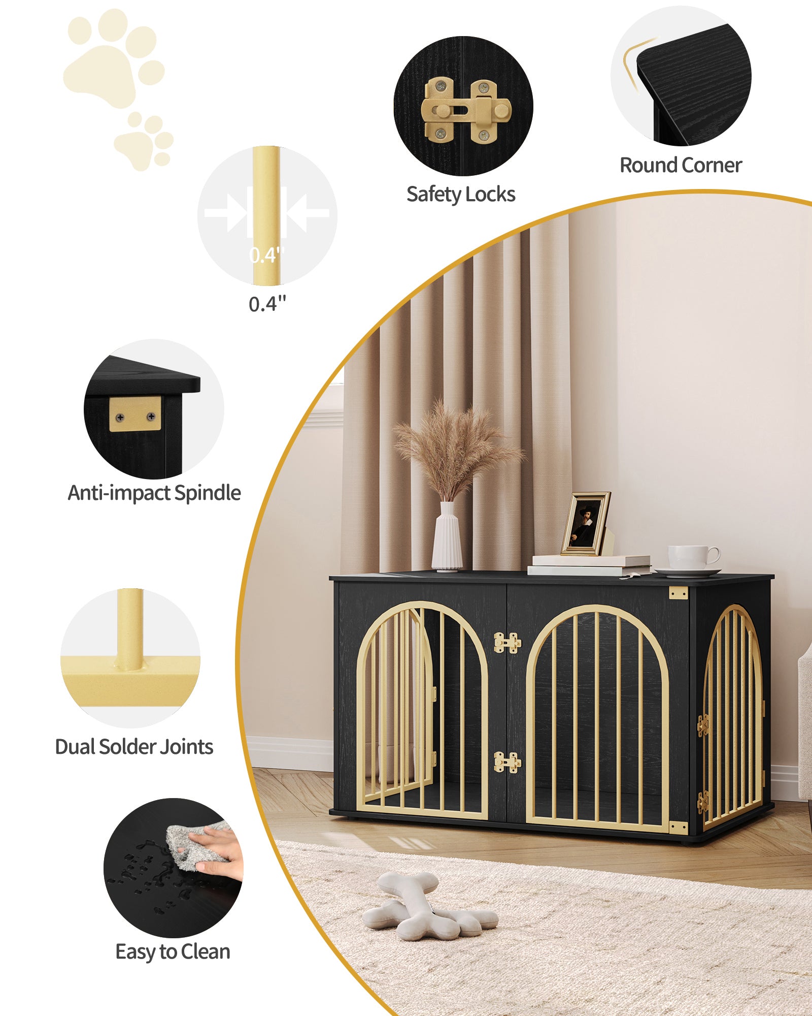 hzuaneri-pet-hundebox-dfc84104a-schwarz-gold-100-cm-m-bel image 7