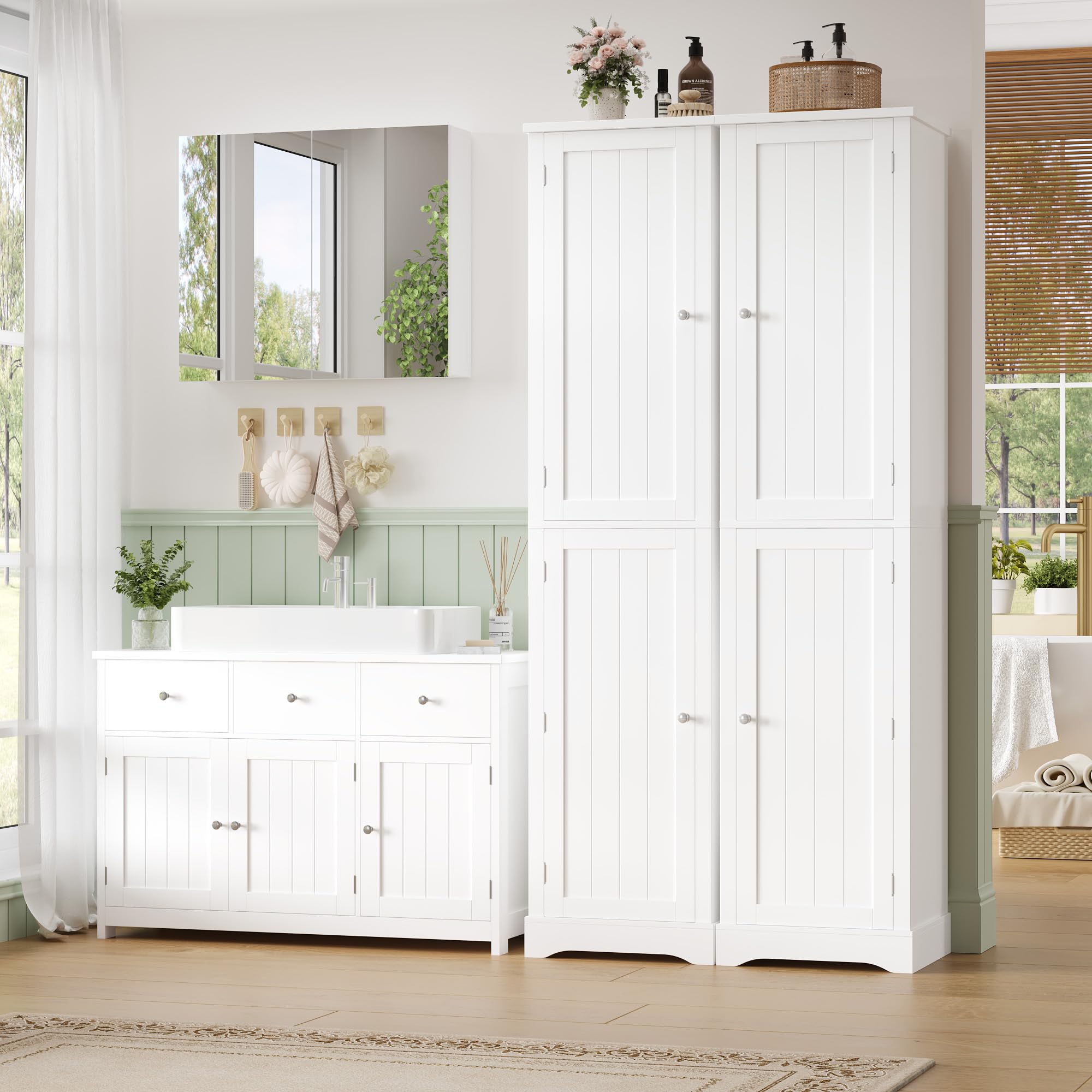 forehill-tall-bathroom-cabinet-badschrank-wei-180-cm-schmal image 4