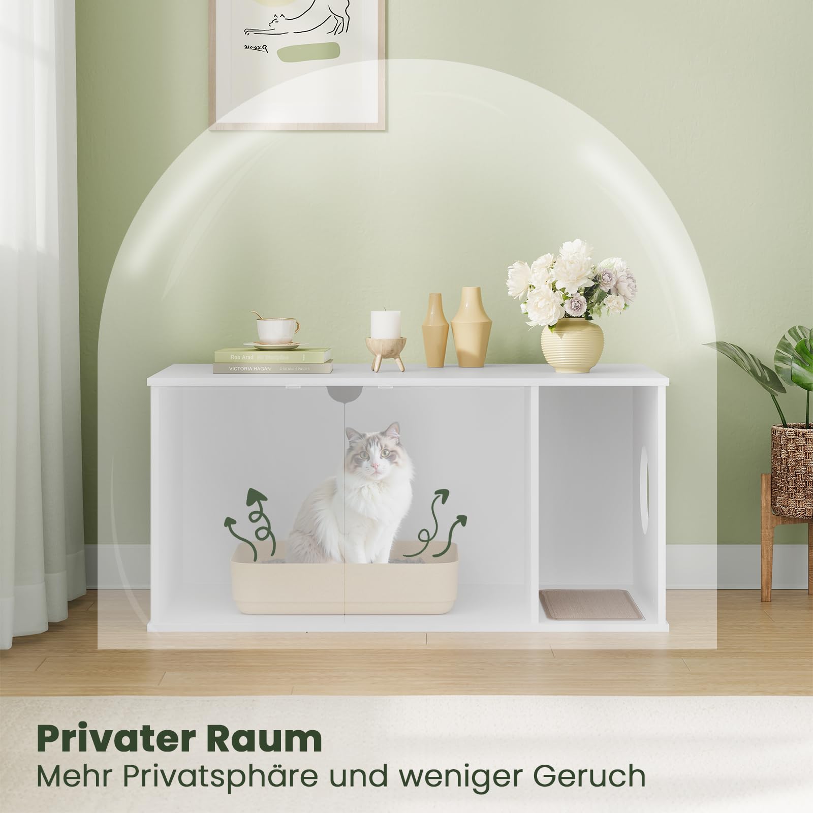 eugad-haustierbedarf-katzenschrank-wei-105x51cm-f-r-katzenklo image 6