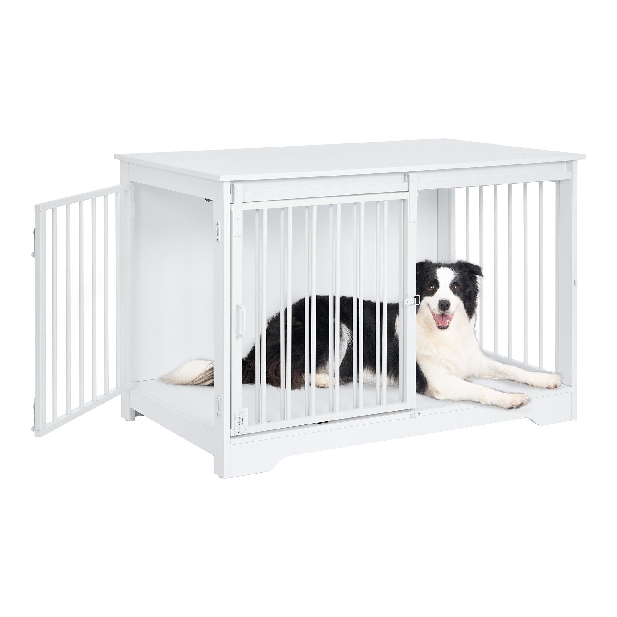 hzuaneri-dfc02313w-hundebox-100-cm-wei-holz-2-t-ren image 4