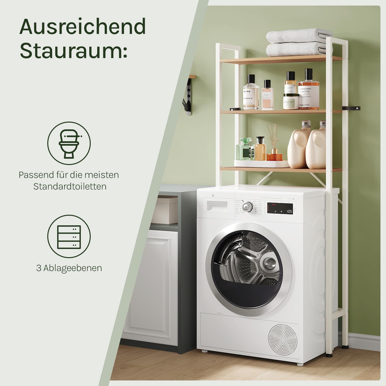 eugad-aufbewahrung-waschmaschinenregal-eiche-wei-3-ablagen image 6