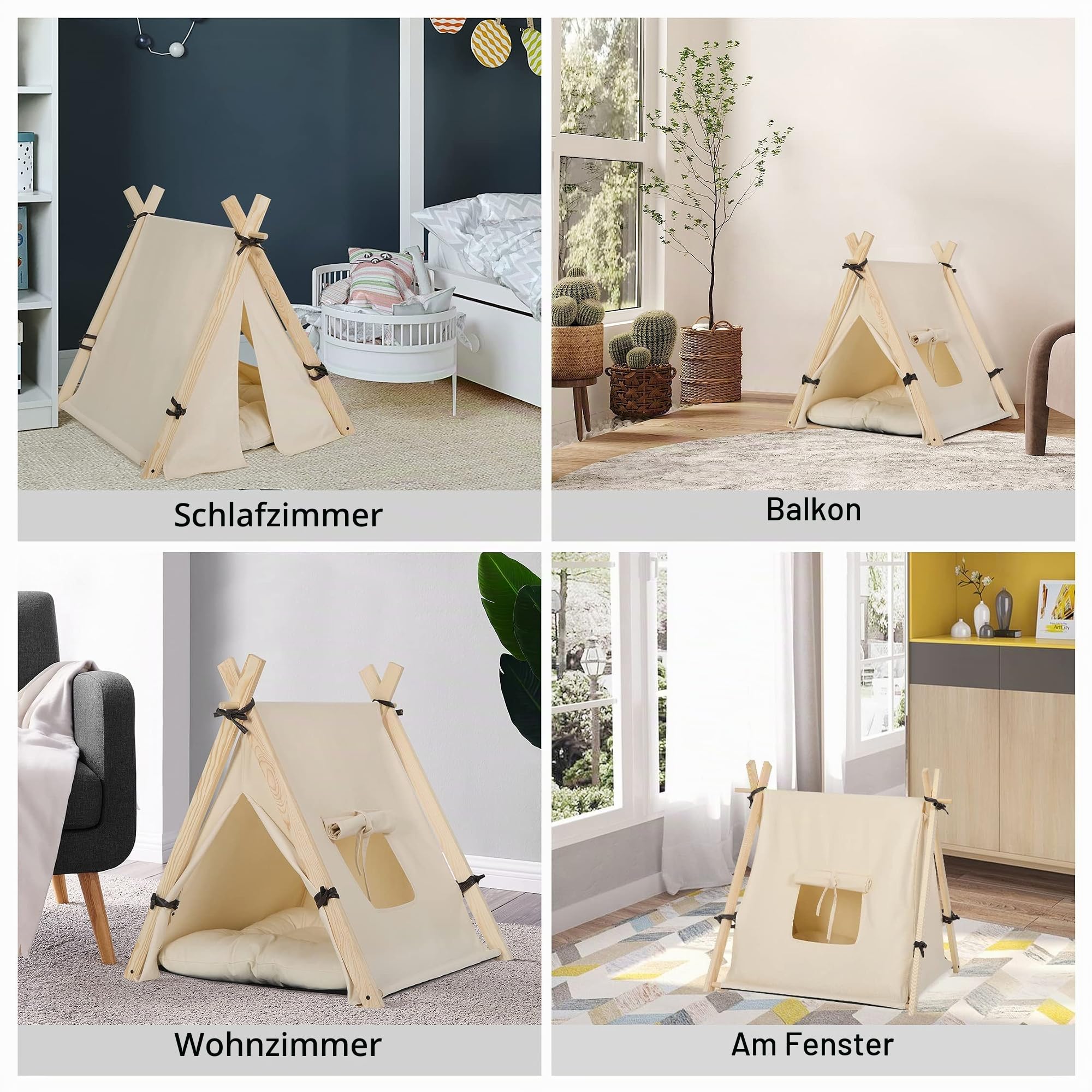eugad-tipi-zelt-haustierzelt-f-r-katze-hund-45x45x55cm-waschbar image 3
