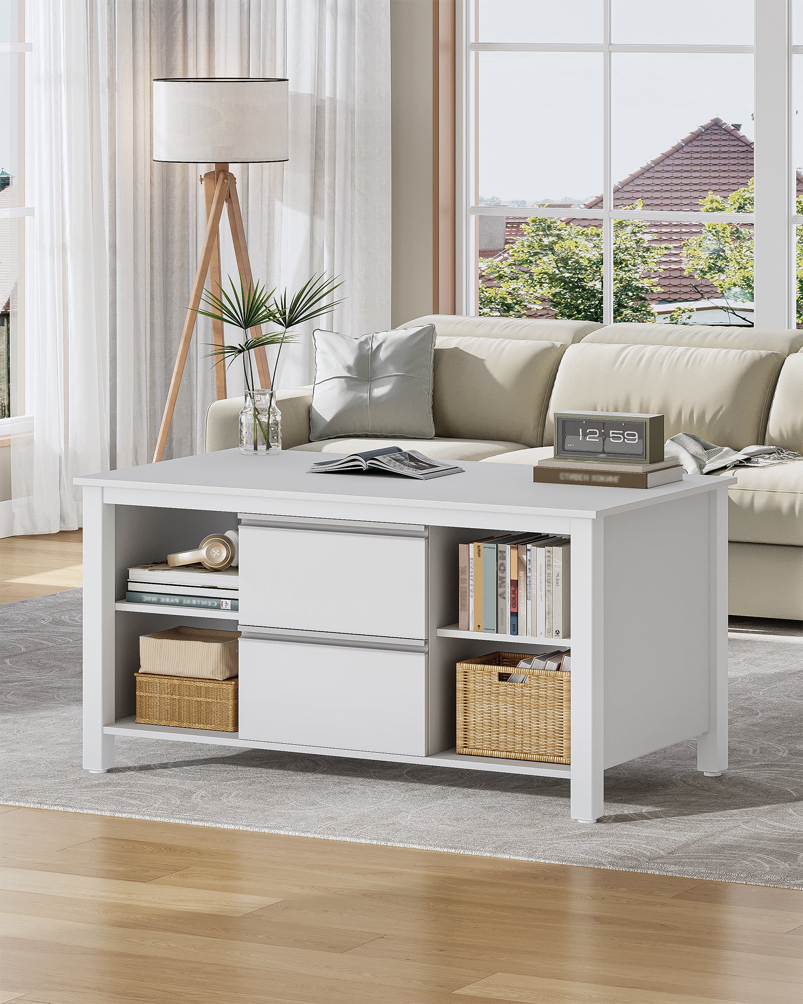 hzuaneri-ct22003w-couchtisch-wei-silber-100cm-2-schubladen image 3