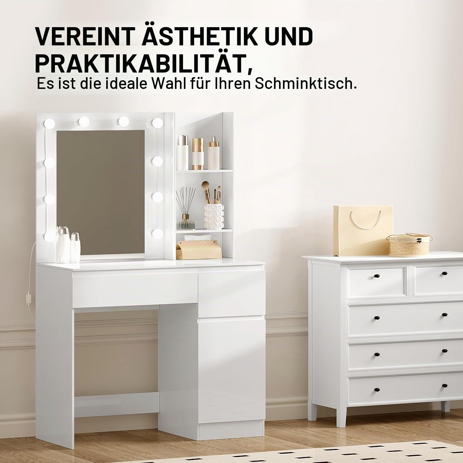 eugad-schminktisch-wei-90cm-mit-spiegel-led-frisiertisch image 7
