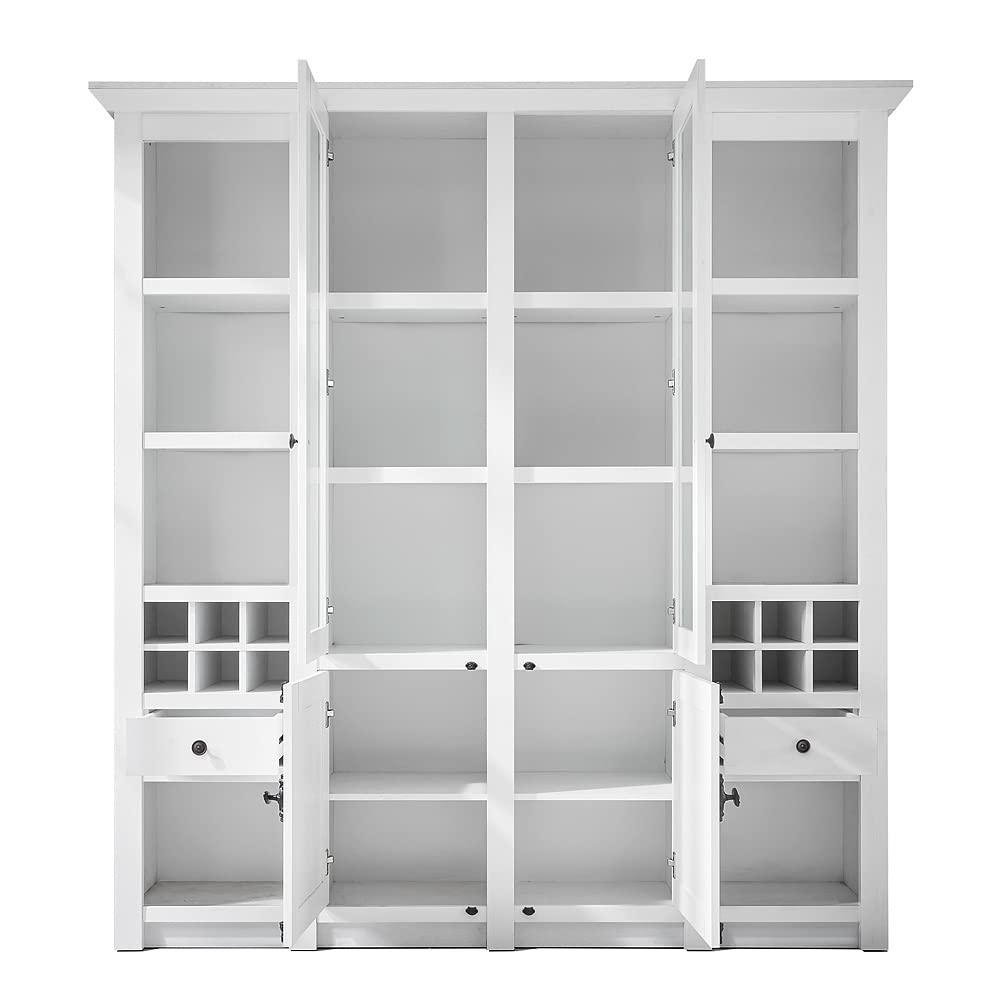 lomadox-esszimmer-buffetschrank-vitrine-pinie-wei-194-cm image 2