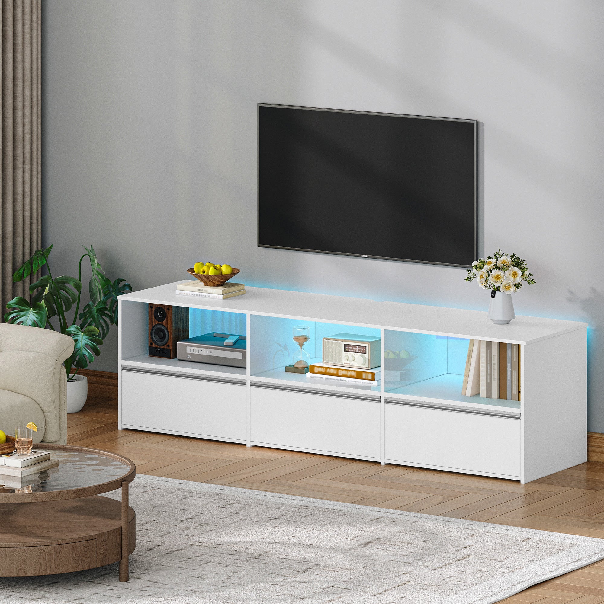 hzuaneri-tv16503w-tv-schrank-wei-143-5-cm-mit-led image 2