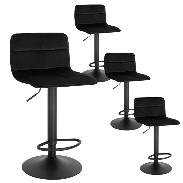 eugad-barhocker-4er-set-1029by-4-samt-schwarz-60-5-81cm image 1