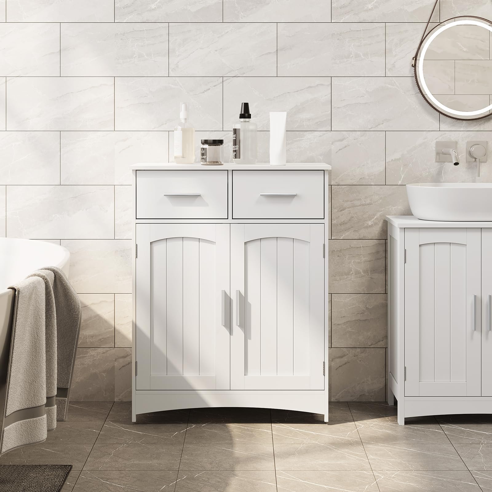 eugad-badschrank-wei-badezimmerschrank-60x76x30-2-schubladen image 6