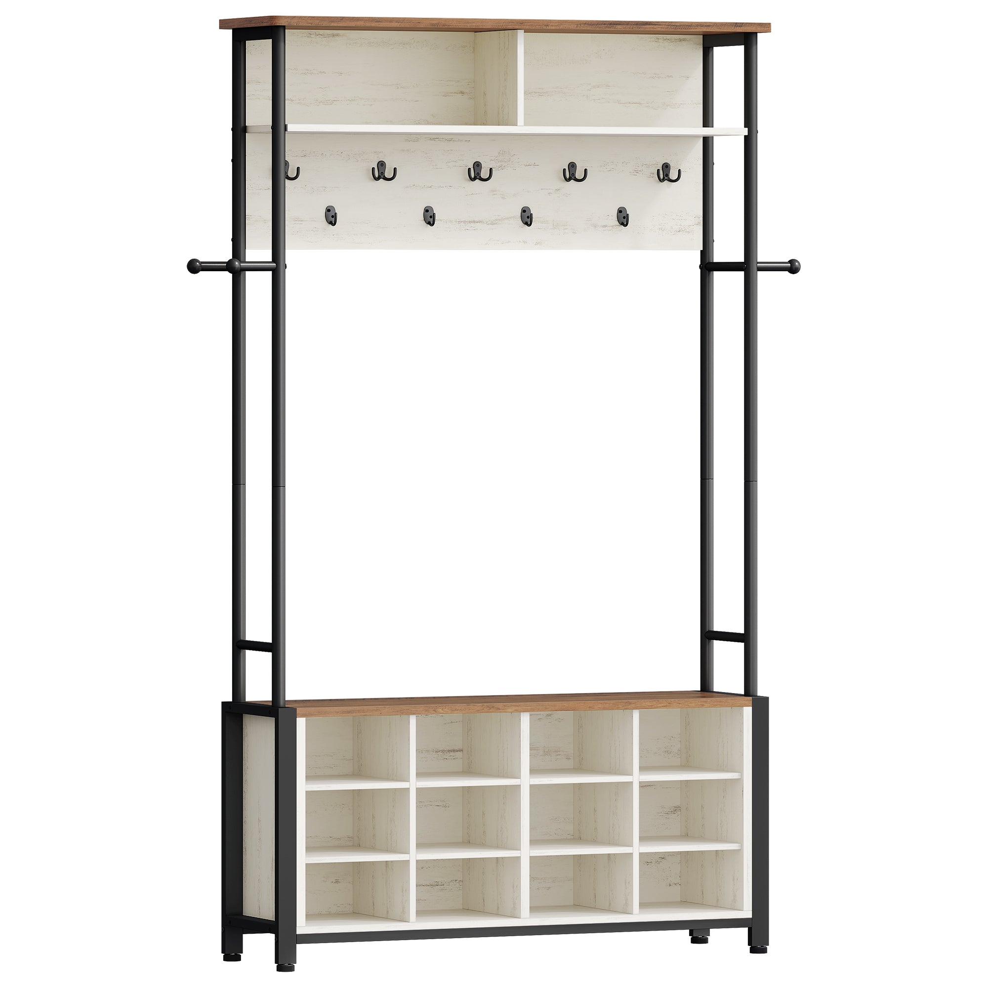 hzuaneri-living-room-ht17914b-garderobe-mit-schuhbank-wei-braun image 1